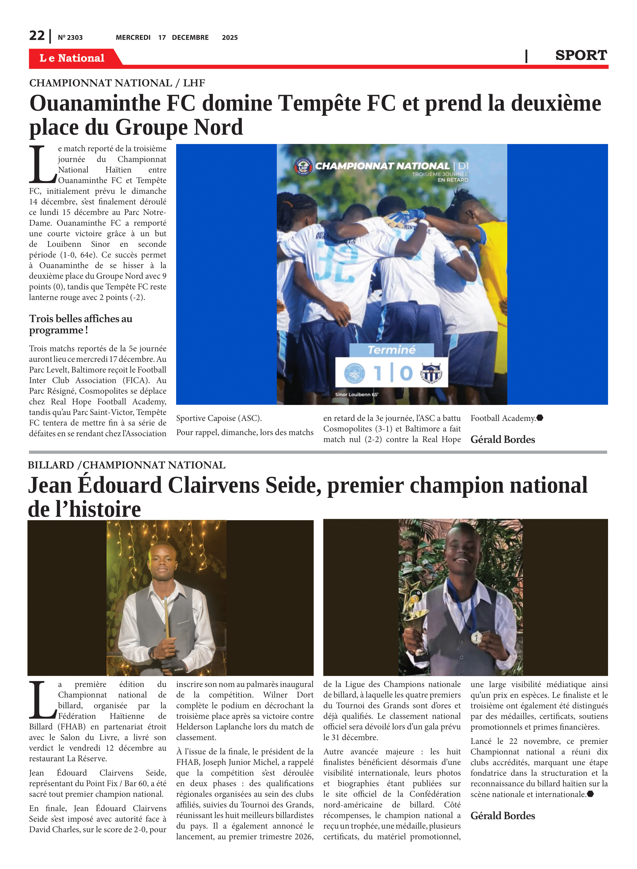 Page 22 de l'édition 2303