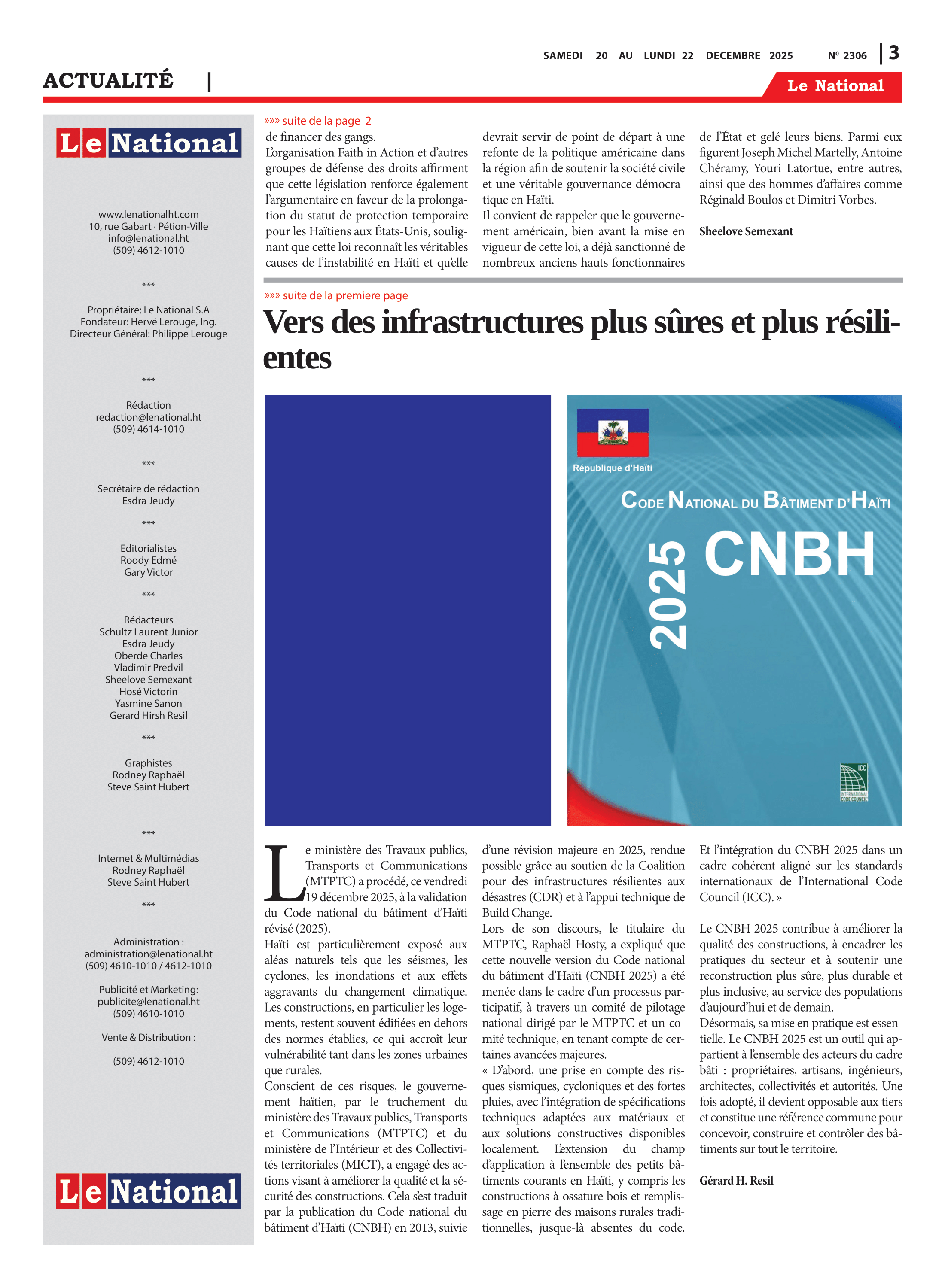 Page 3 de l'édition 2306