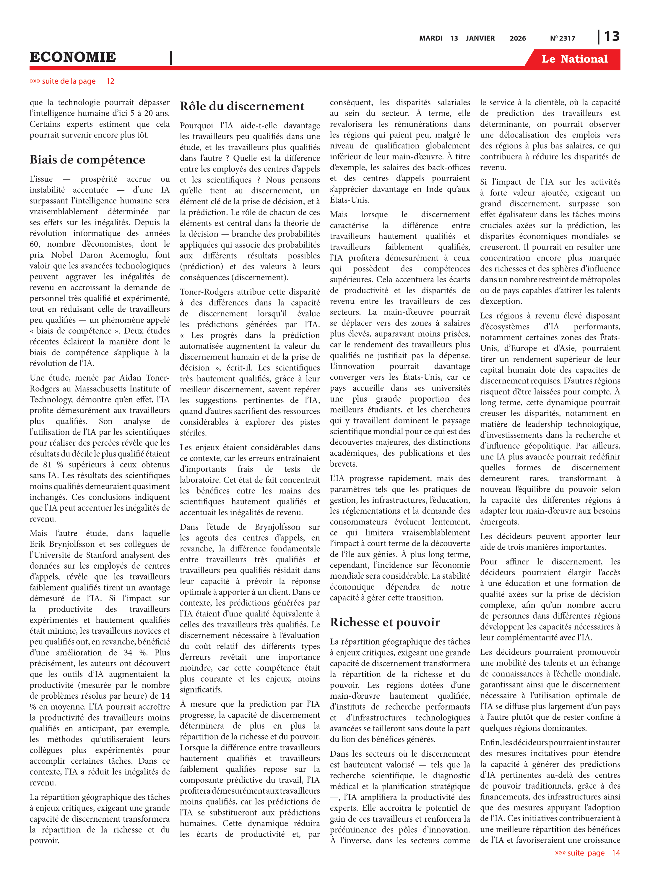 Page 13 de l'édition 2317