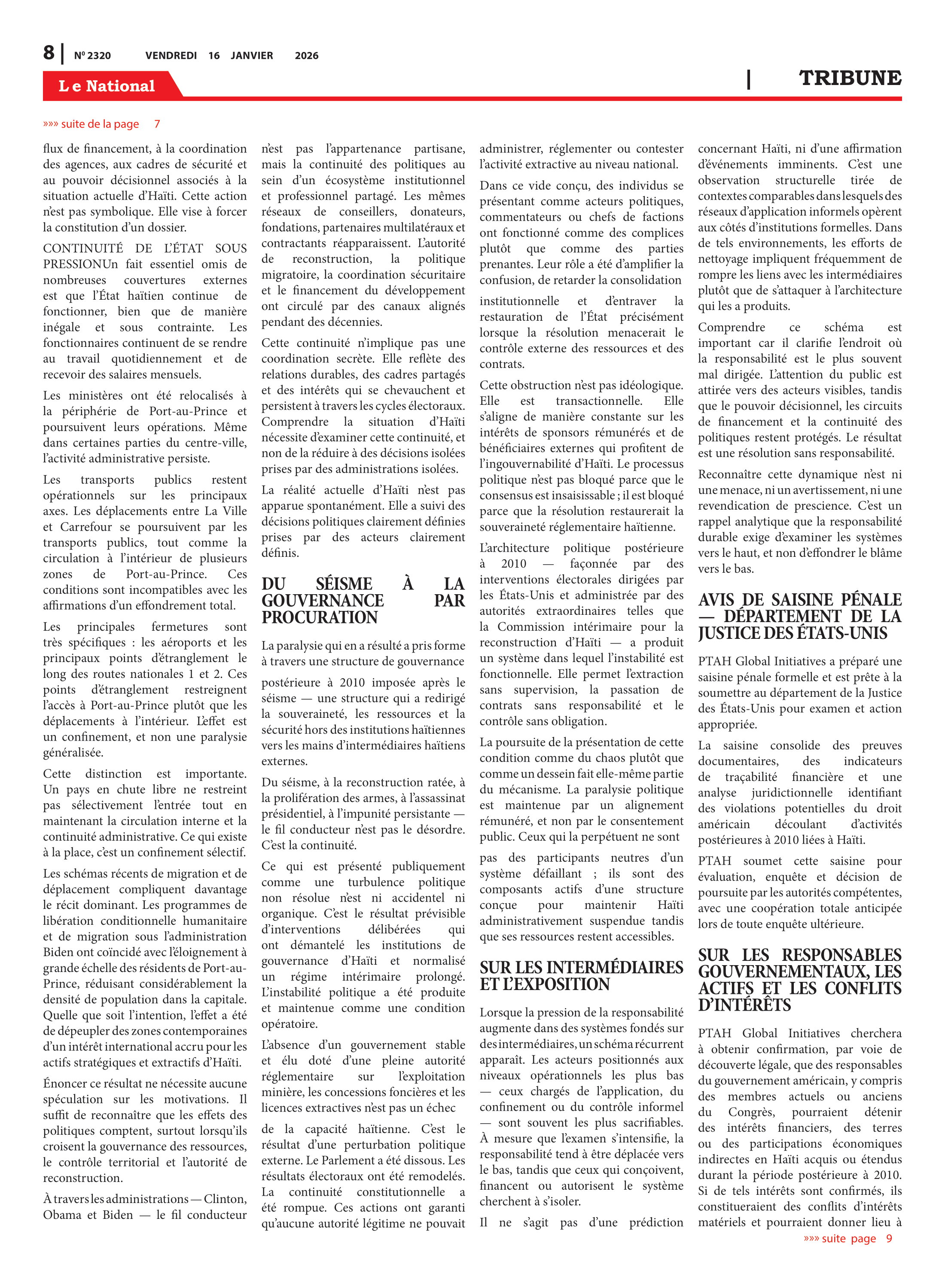 Page 8 de l'édition 2320