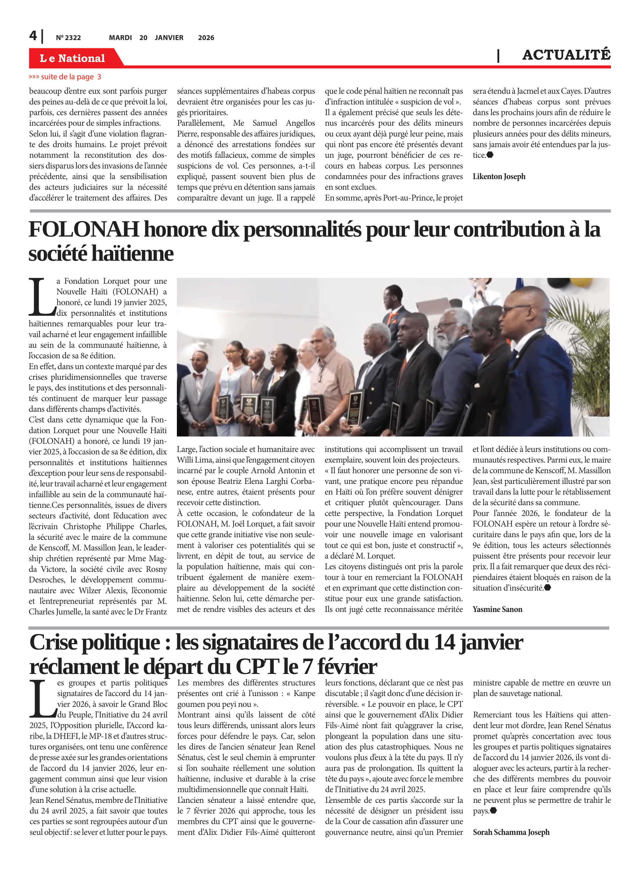 Page 4 de l'édition 2322