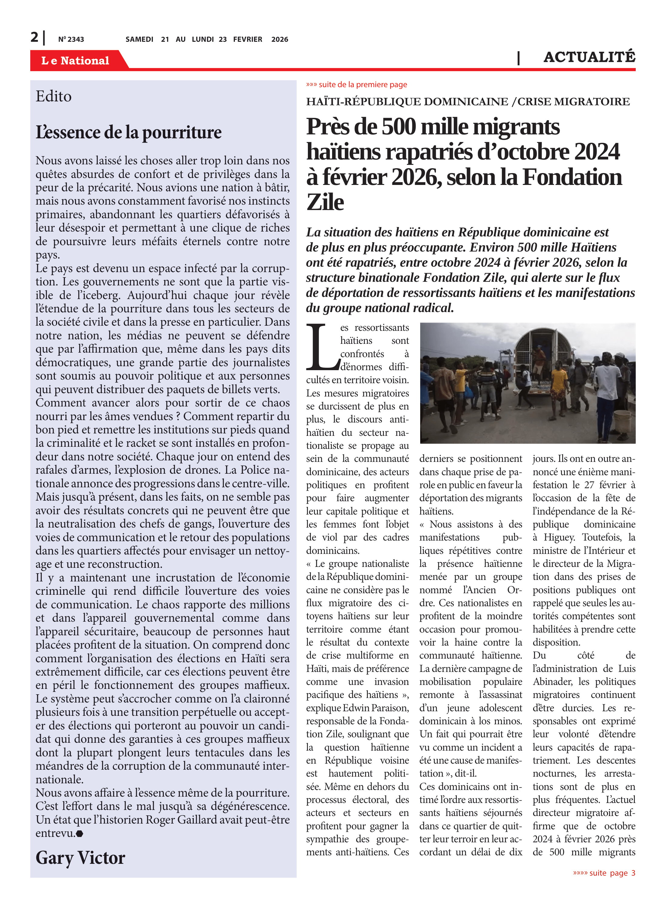 Page 2 de l'édition 2343
