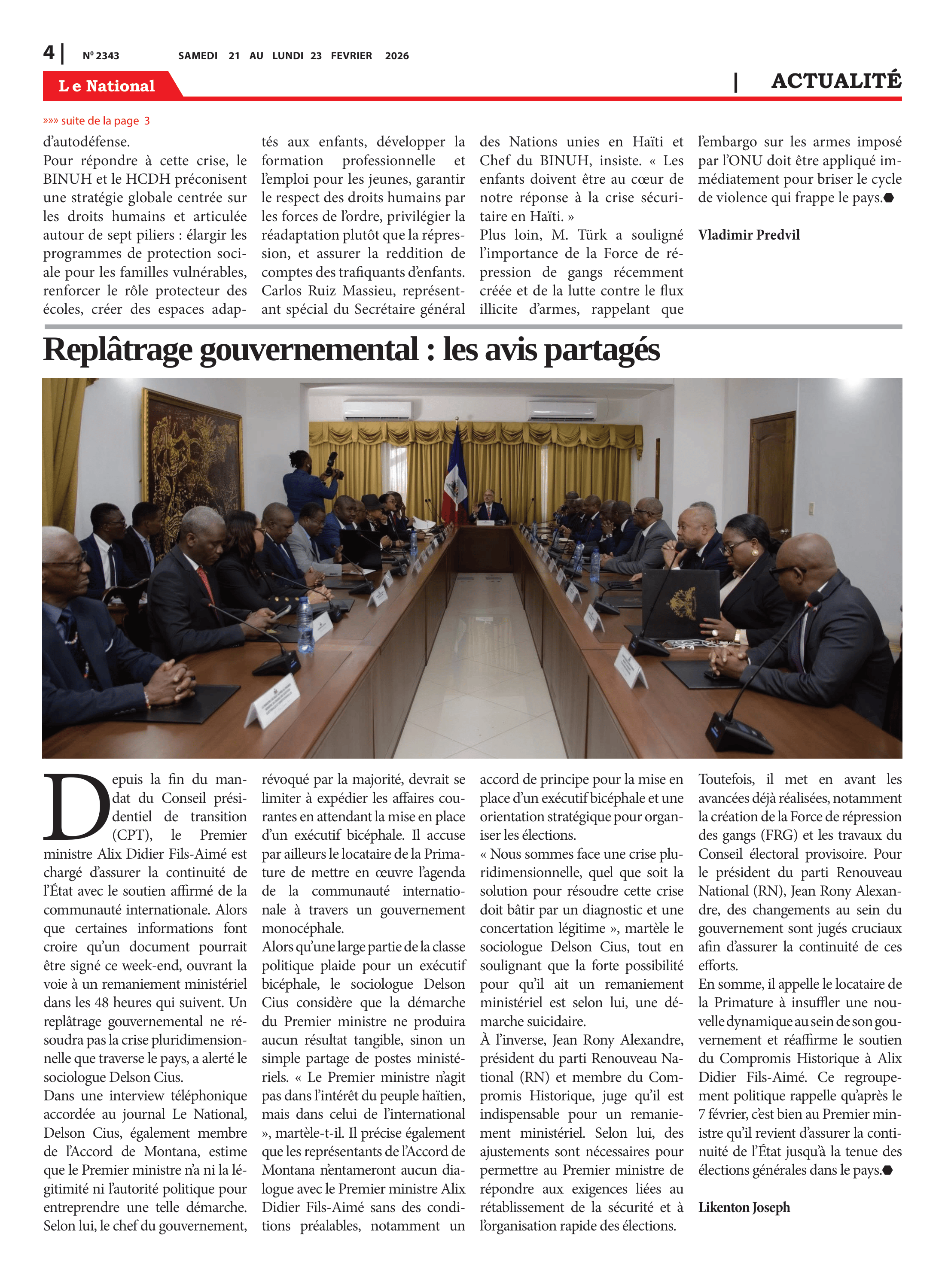 Page 4 de l'édition 2343