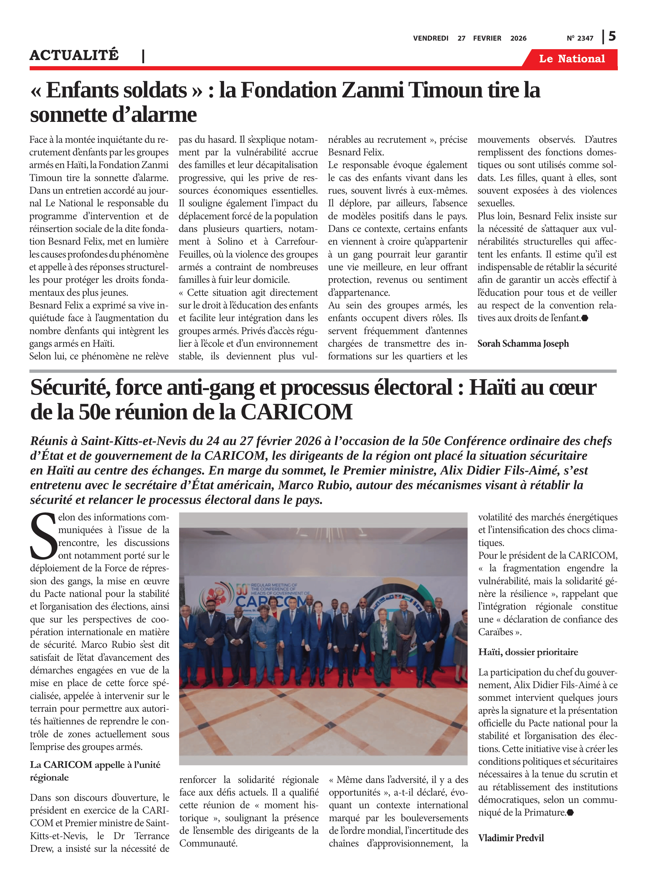 Page 5 de l'édition 2347
