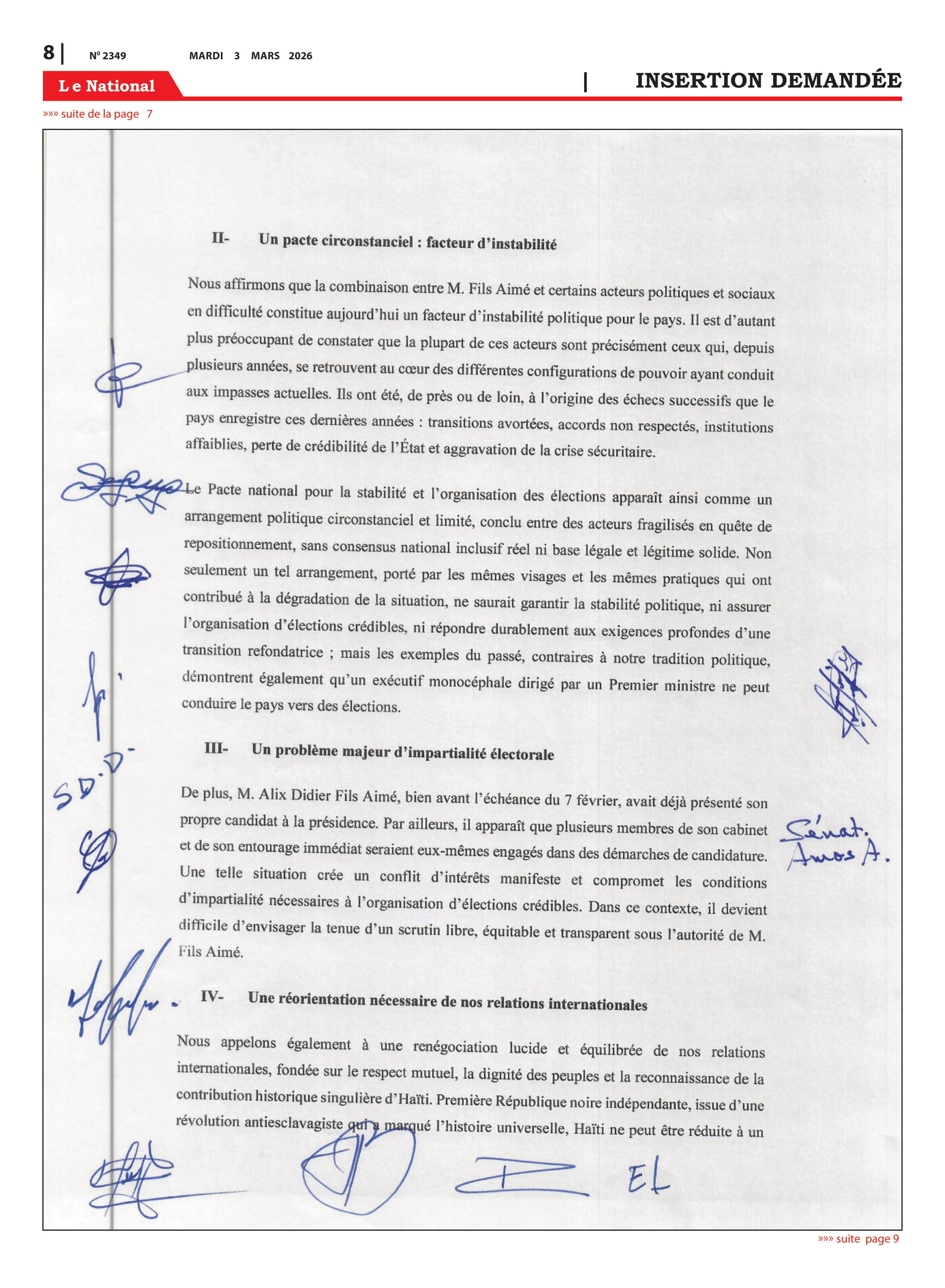 Page 8 de l'édition 2349