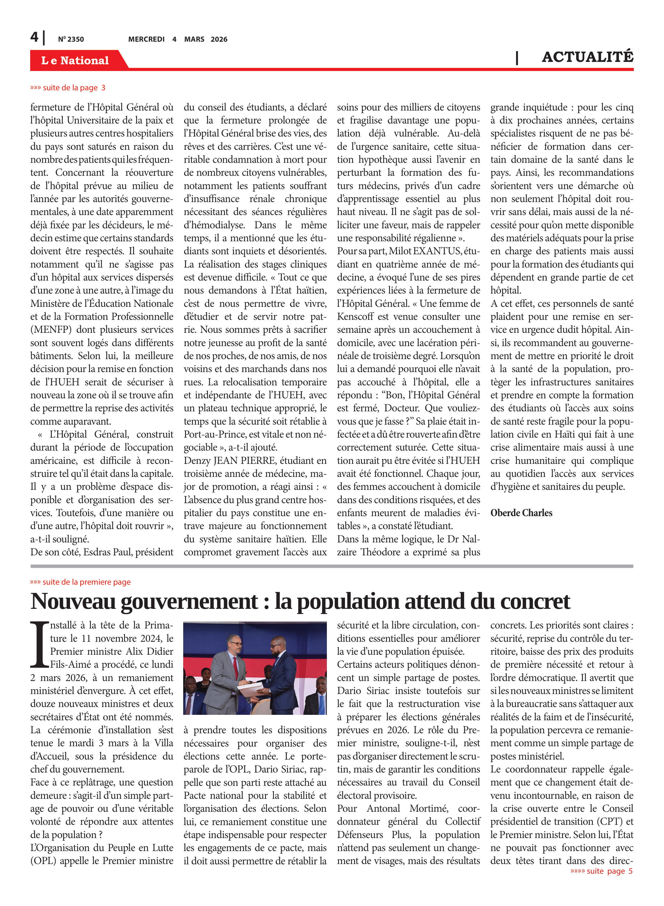Page 4 de l'édition 2350