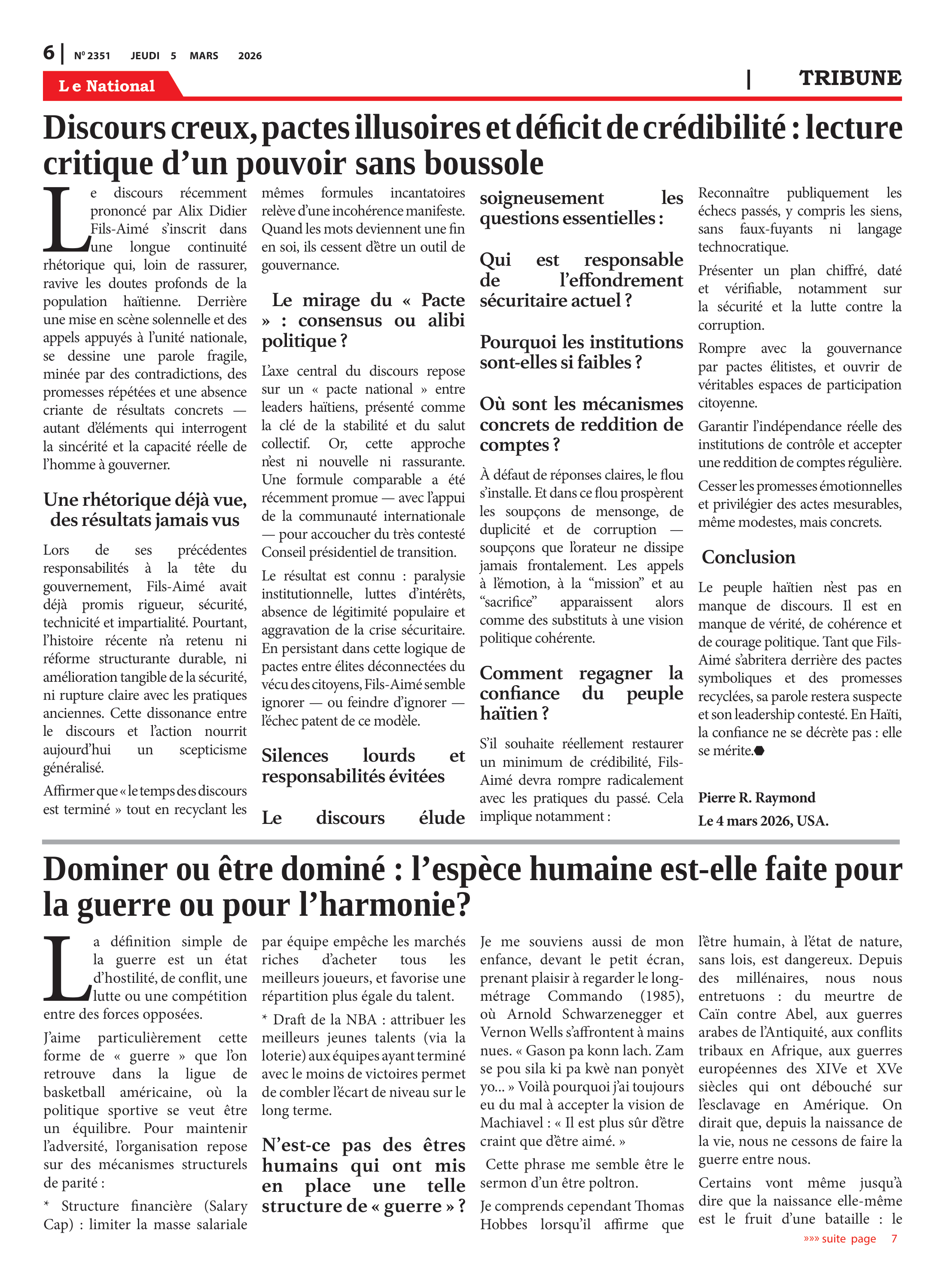 Page 6 de l'édition 2351