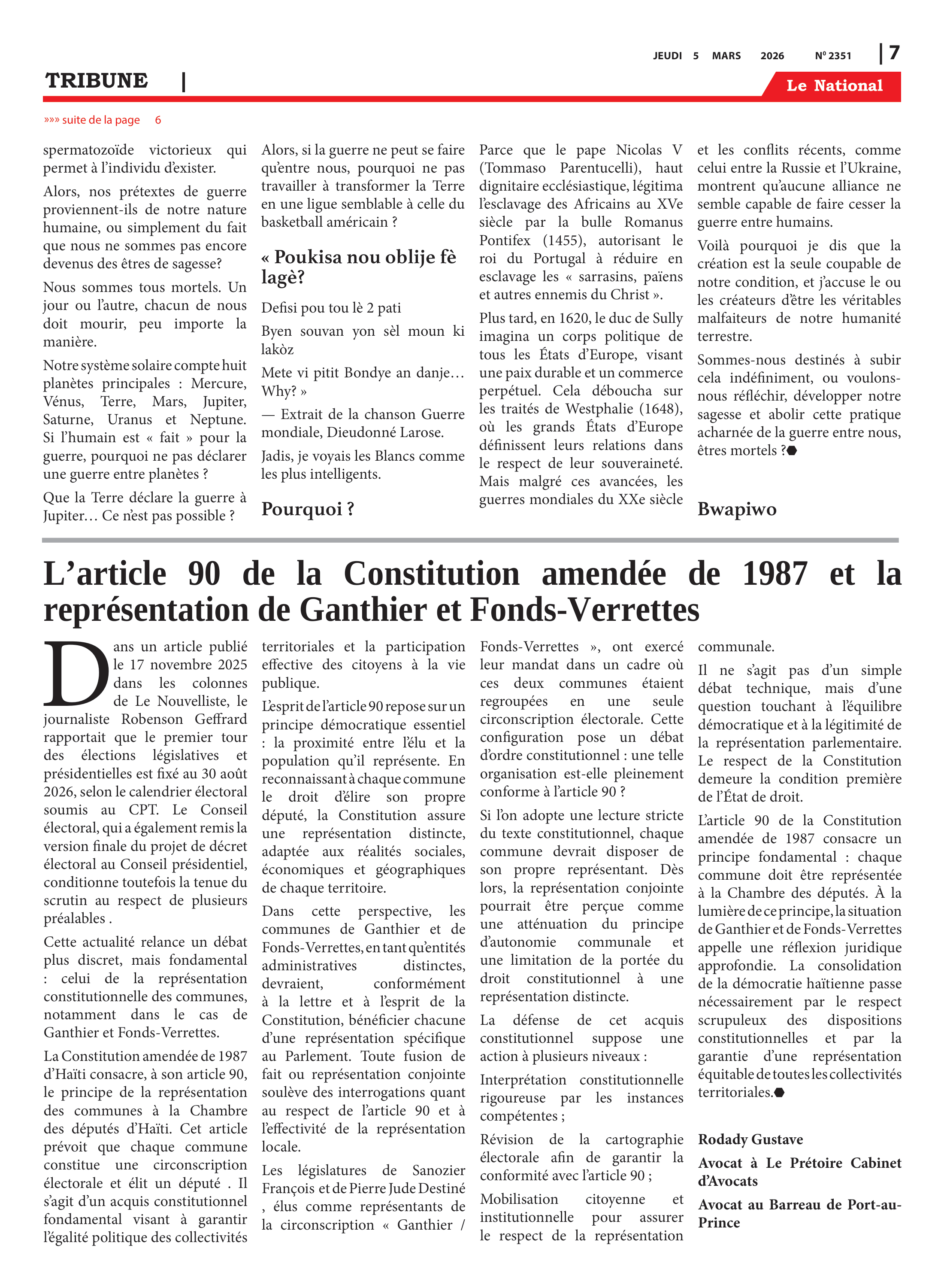 Page 7 de l'édition 2351