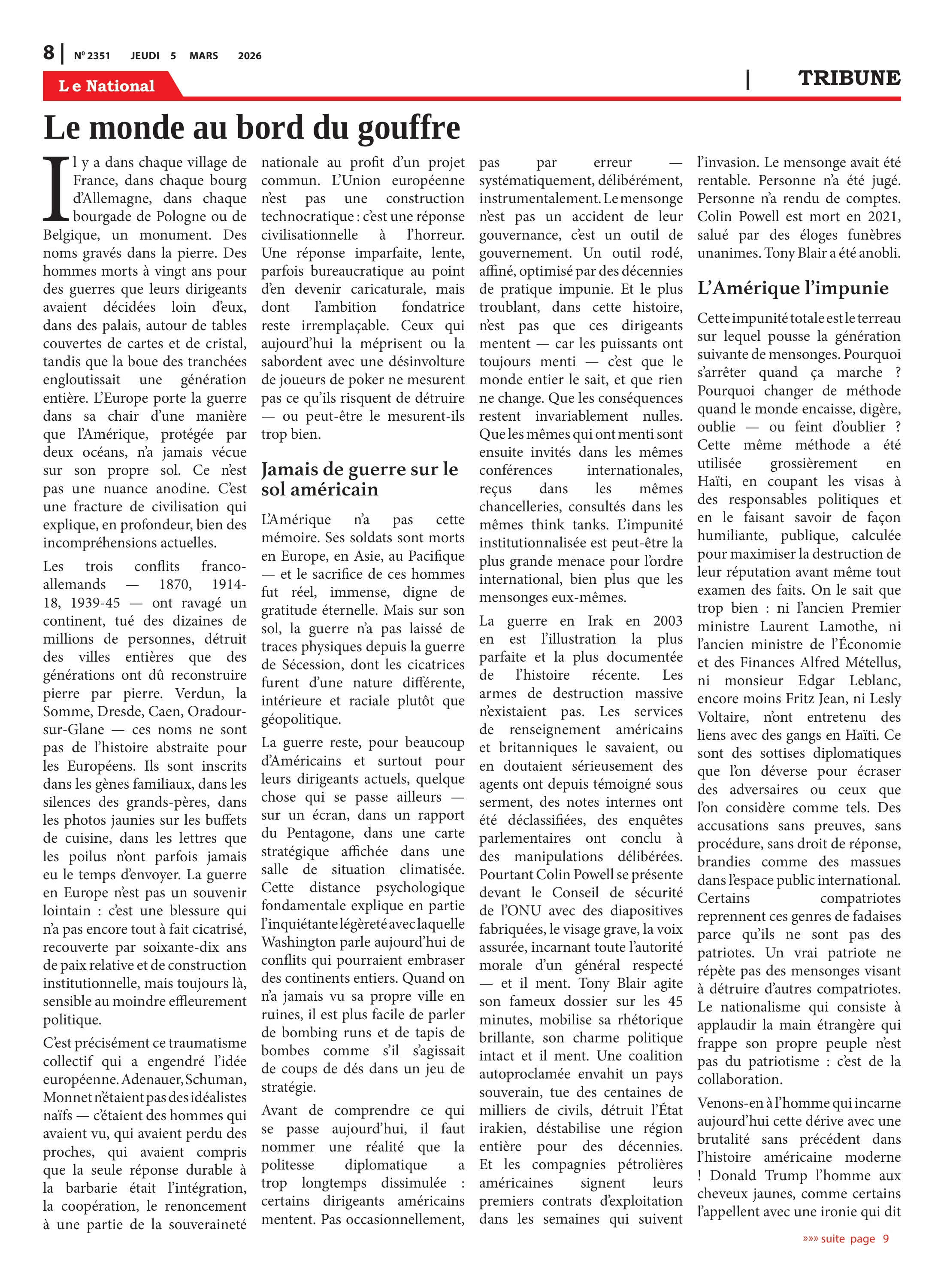 Page 8 de l'édition 2351