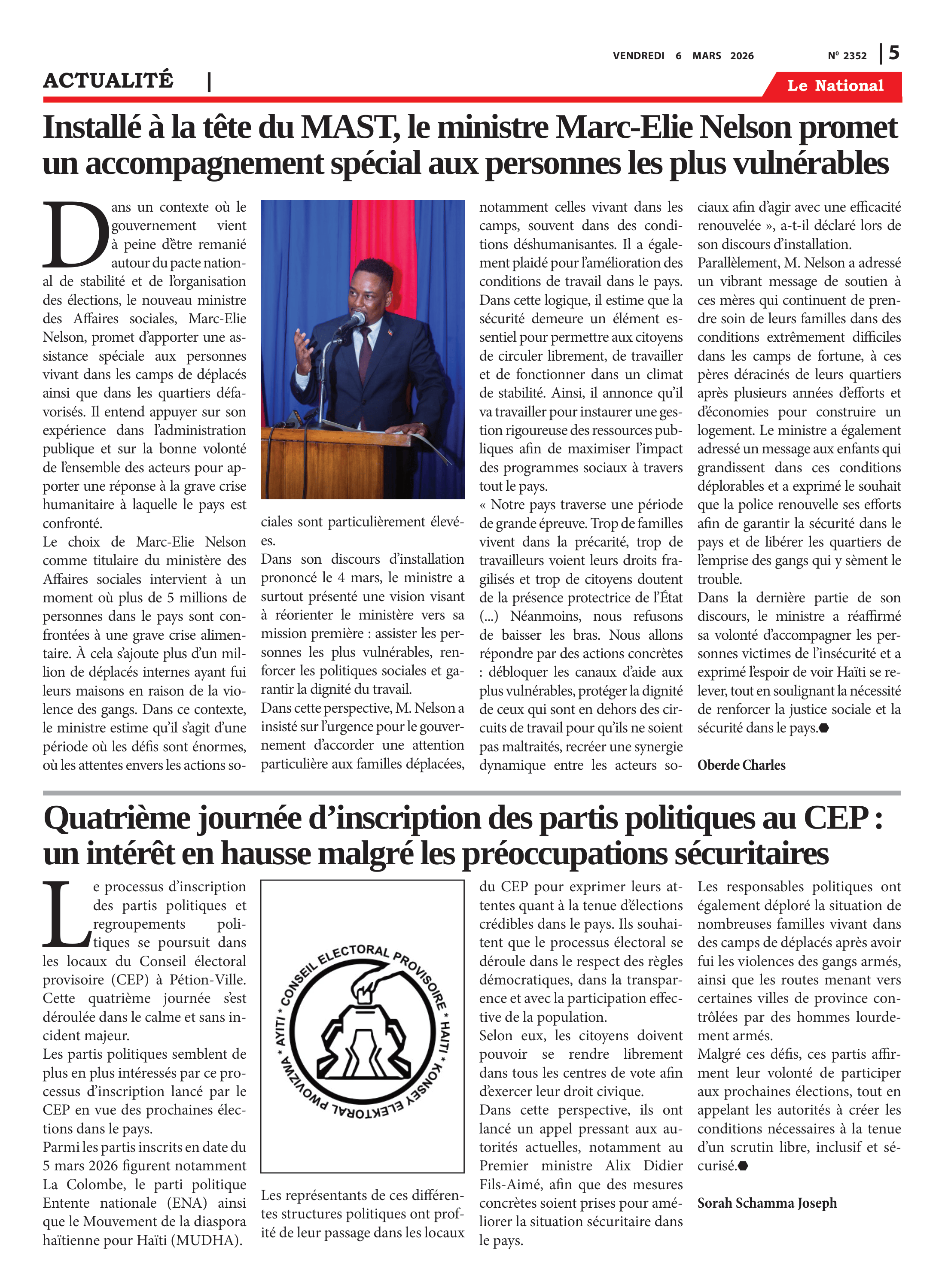 Page 5 de l'édition 2352