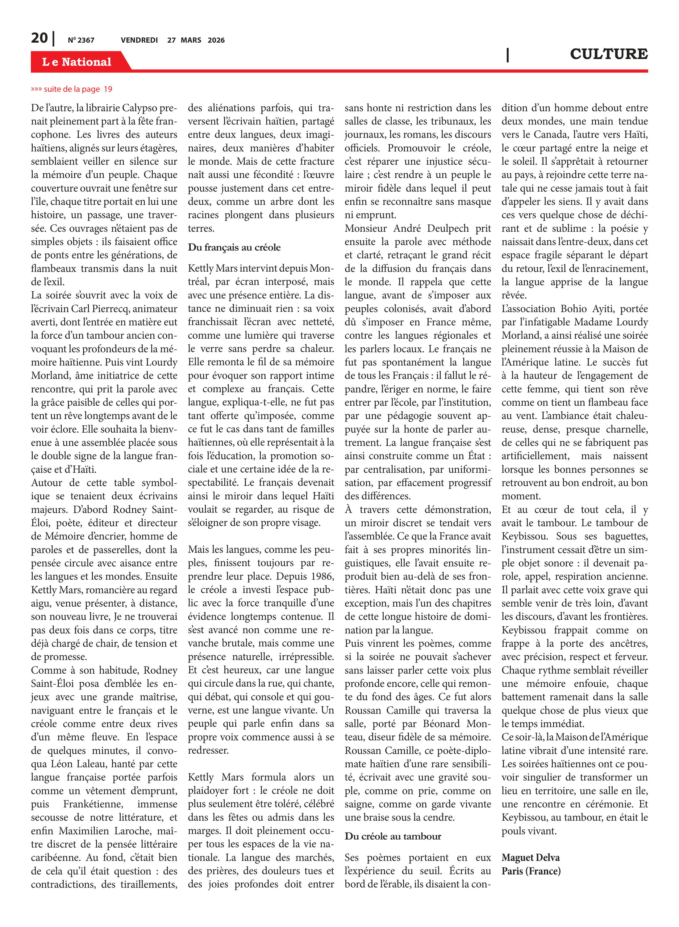 Page 20 de l'édition 2367