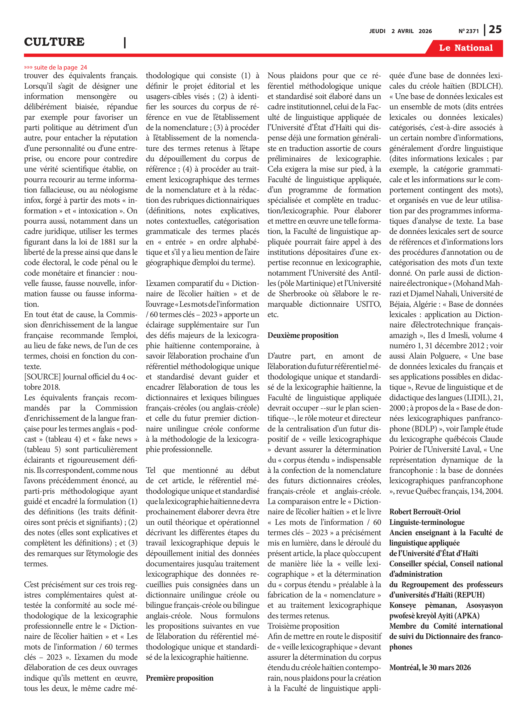 Page 25 de l'édition 2371