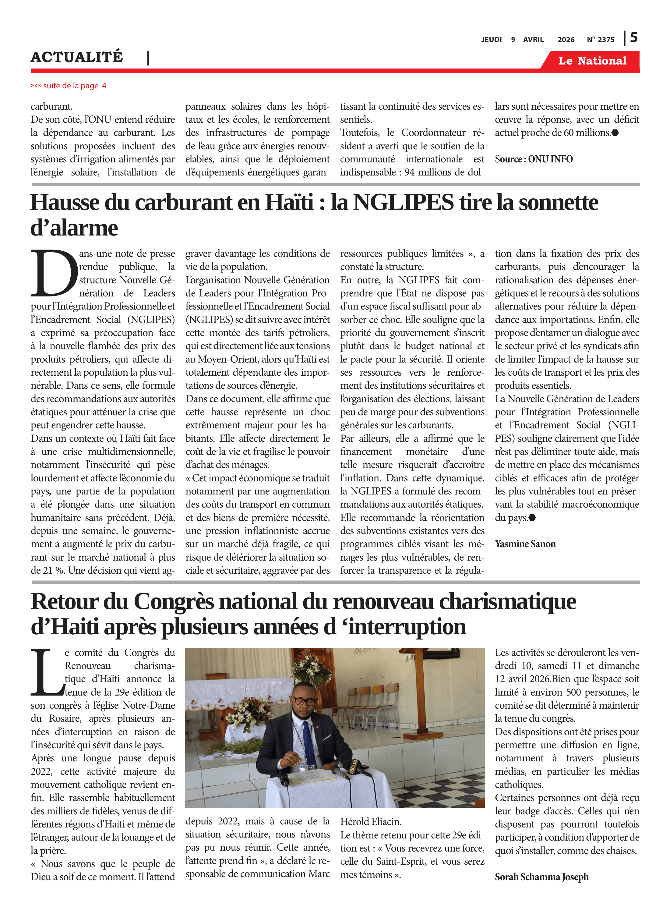 Page 5 de l'édition 2375