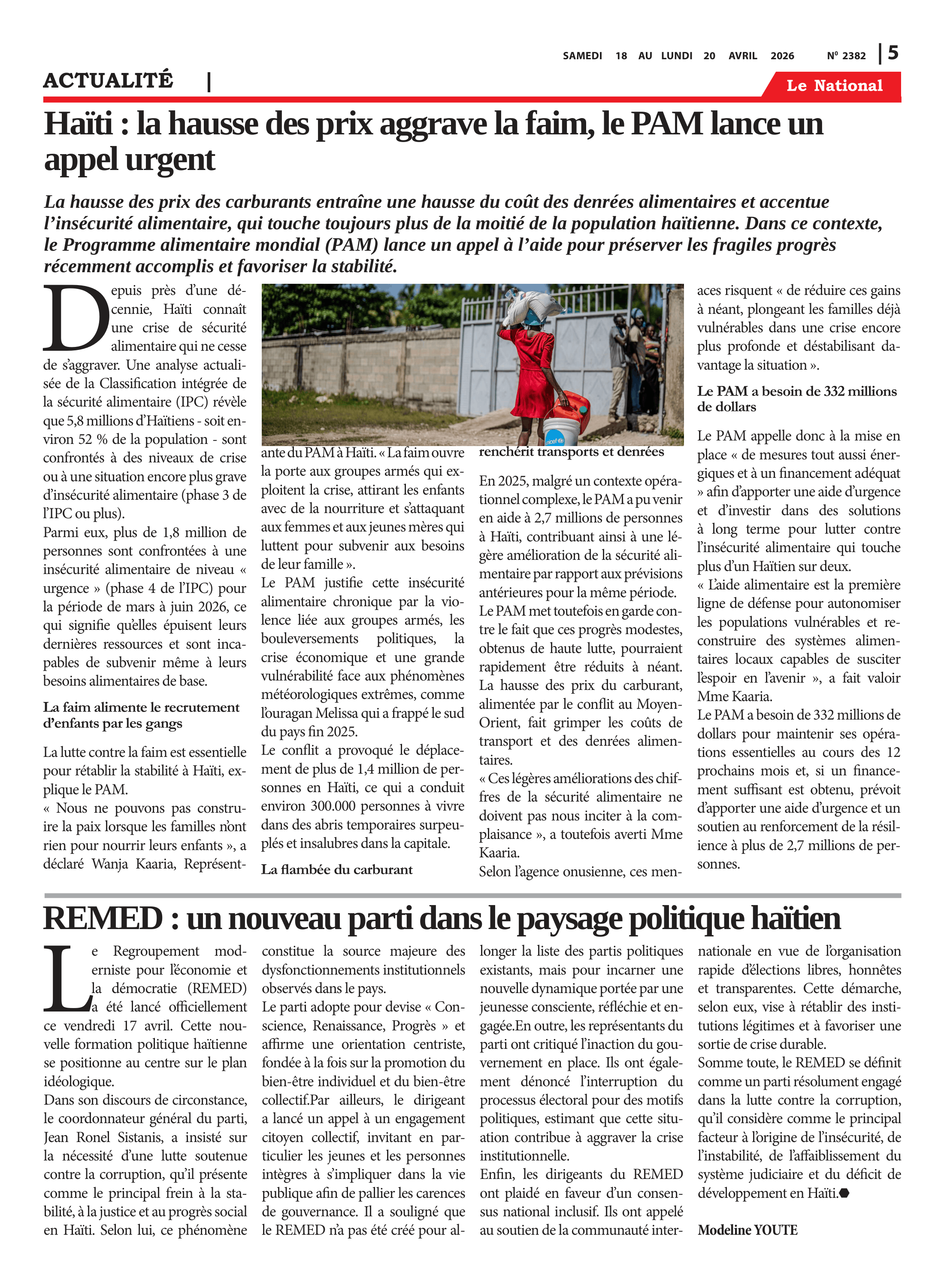 Page 5 de l'édition 2382