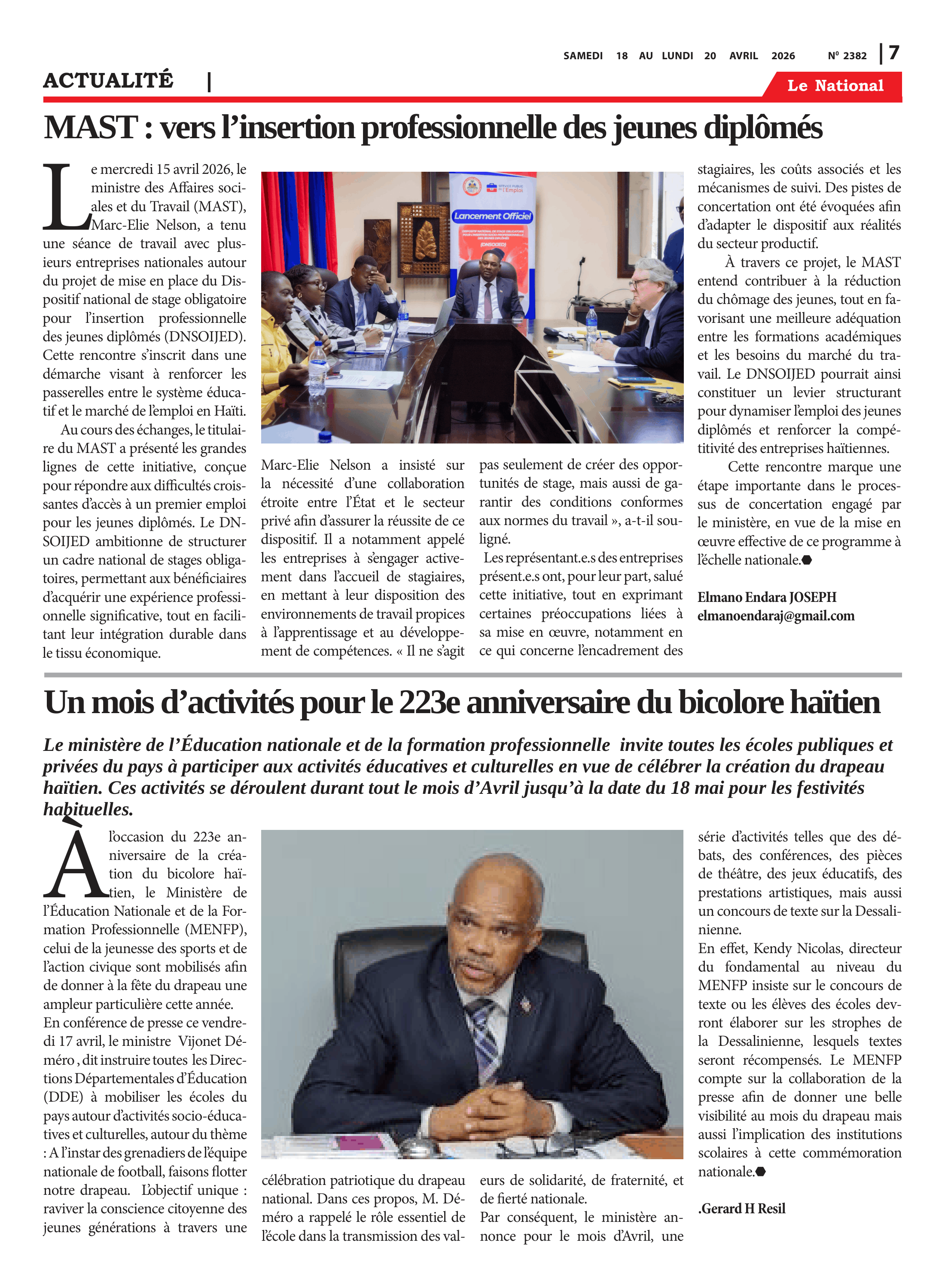 Page 7 de l'édition 2382