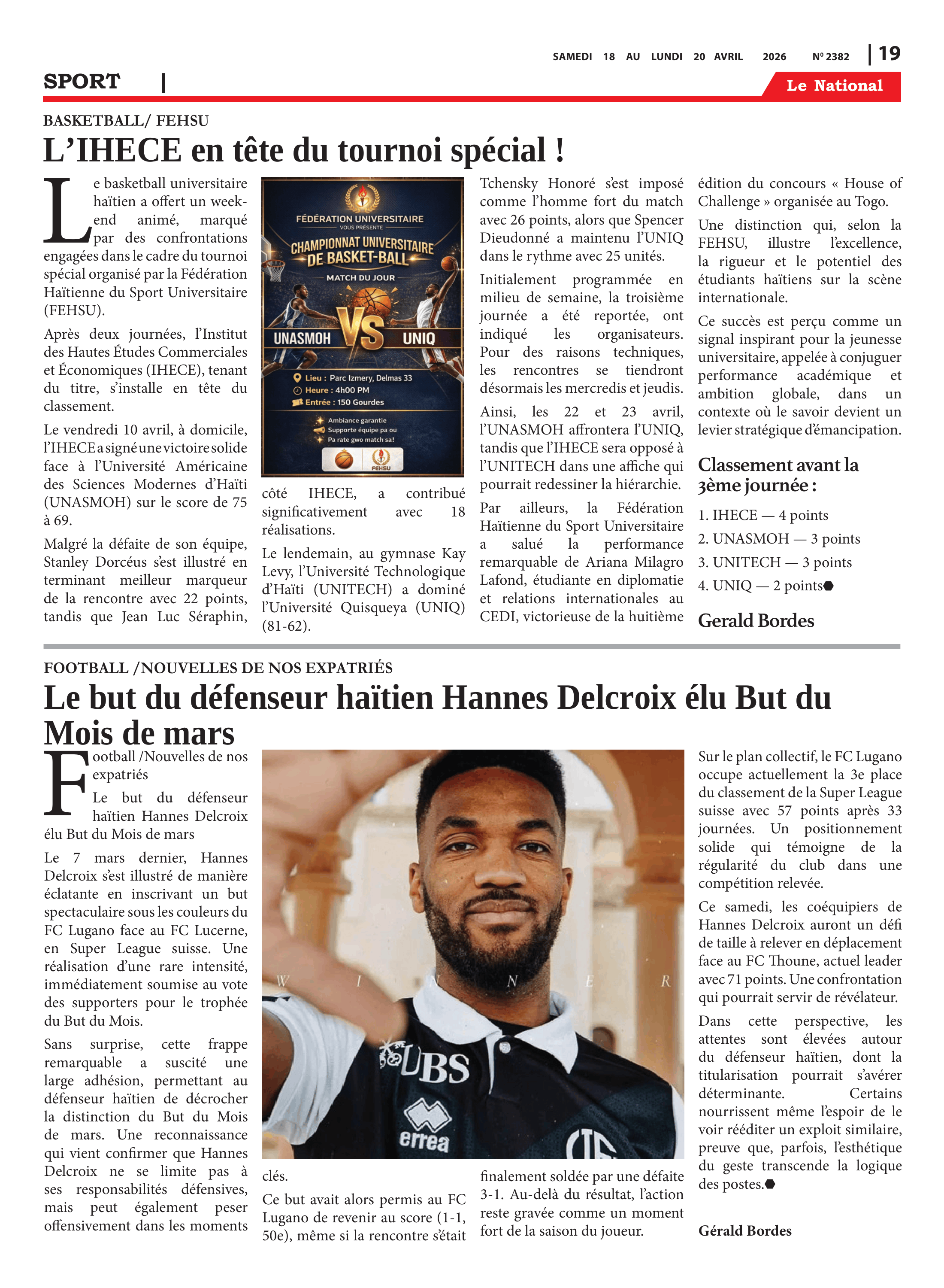 Page 19 de l'édition 2382
