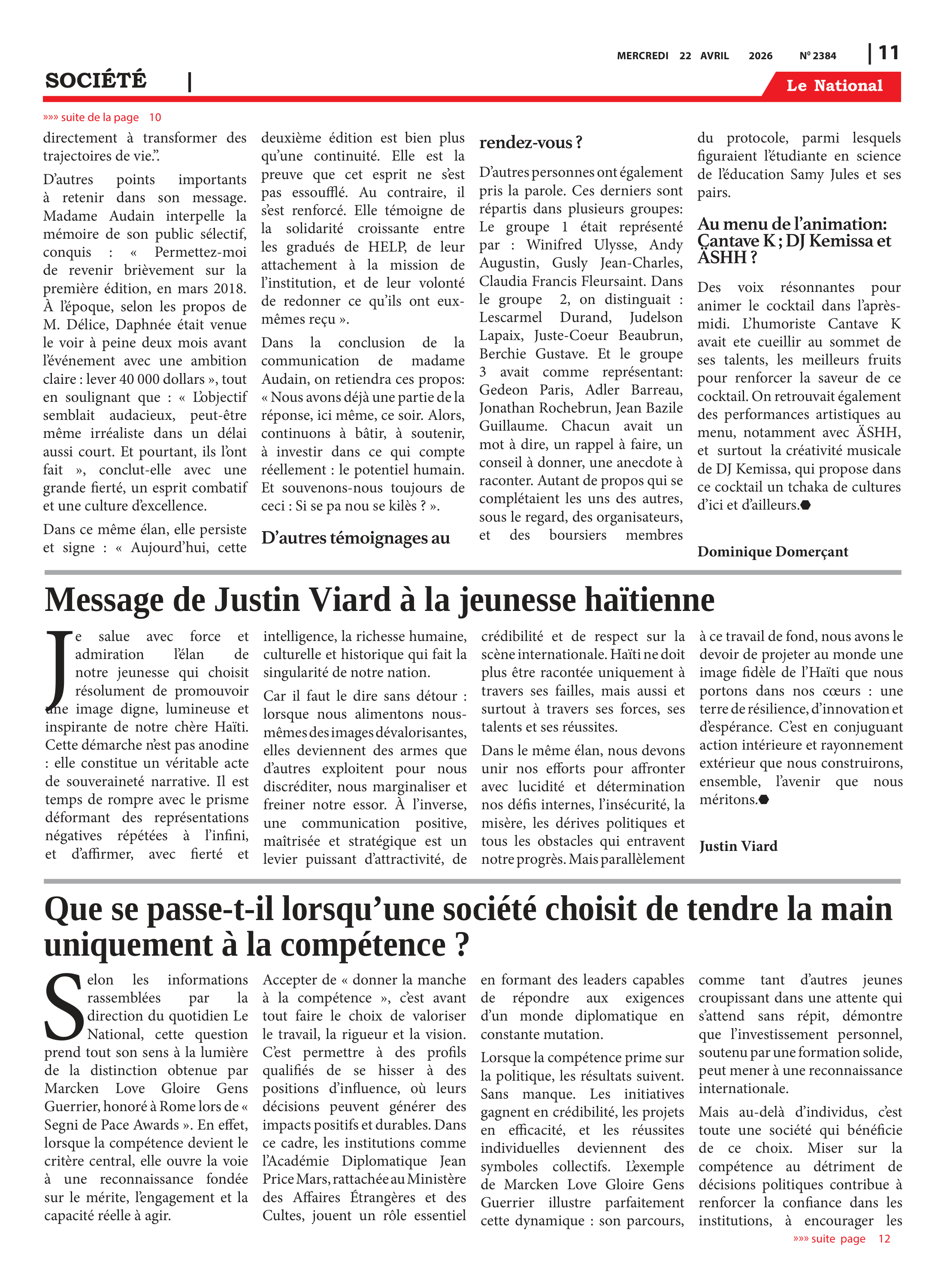Page 11 de l'édition 2384