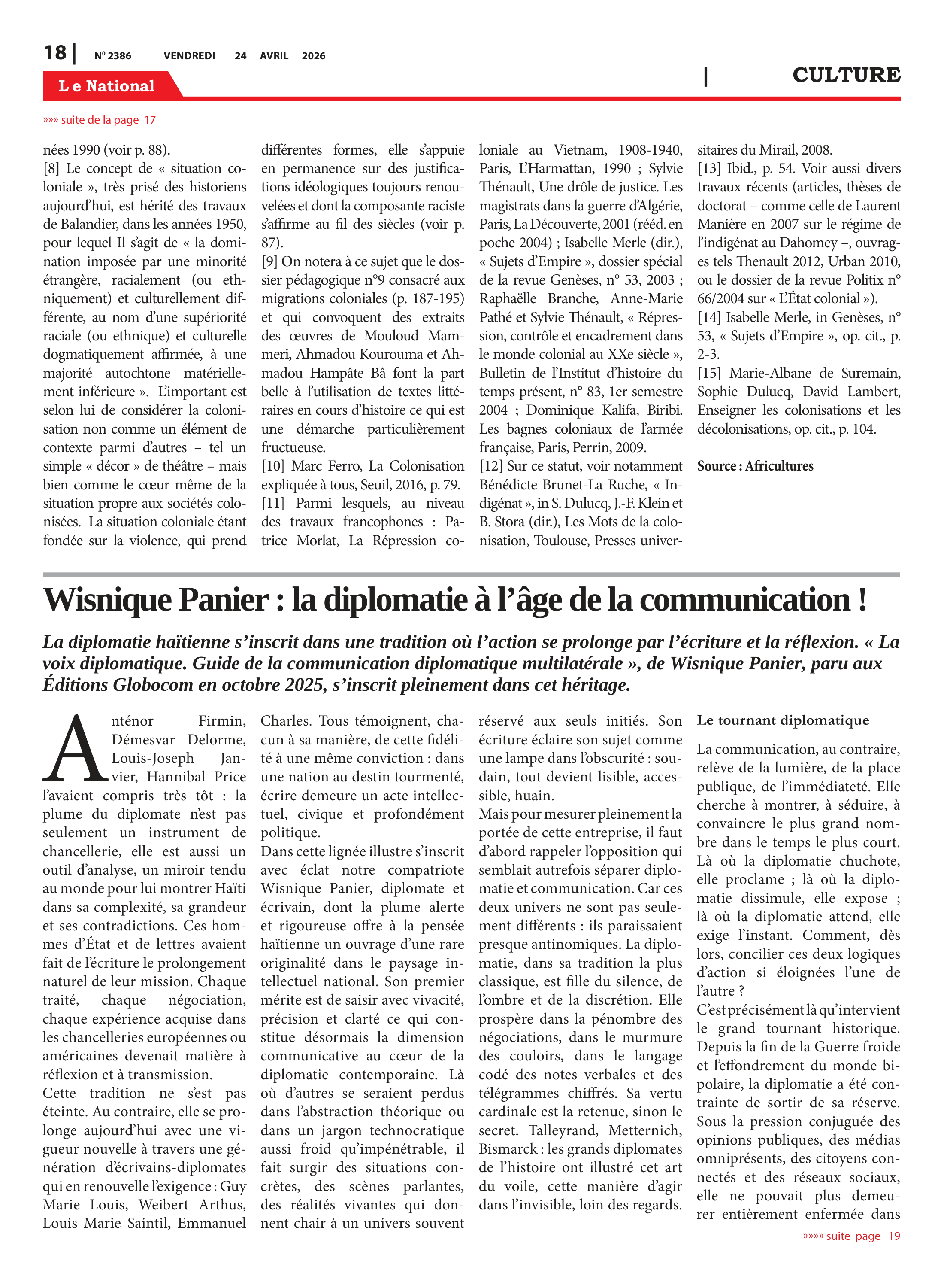 Page 18 de l'édition 2386