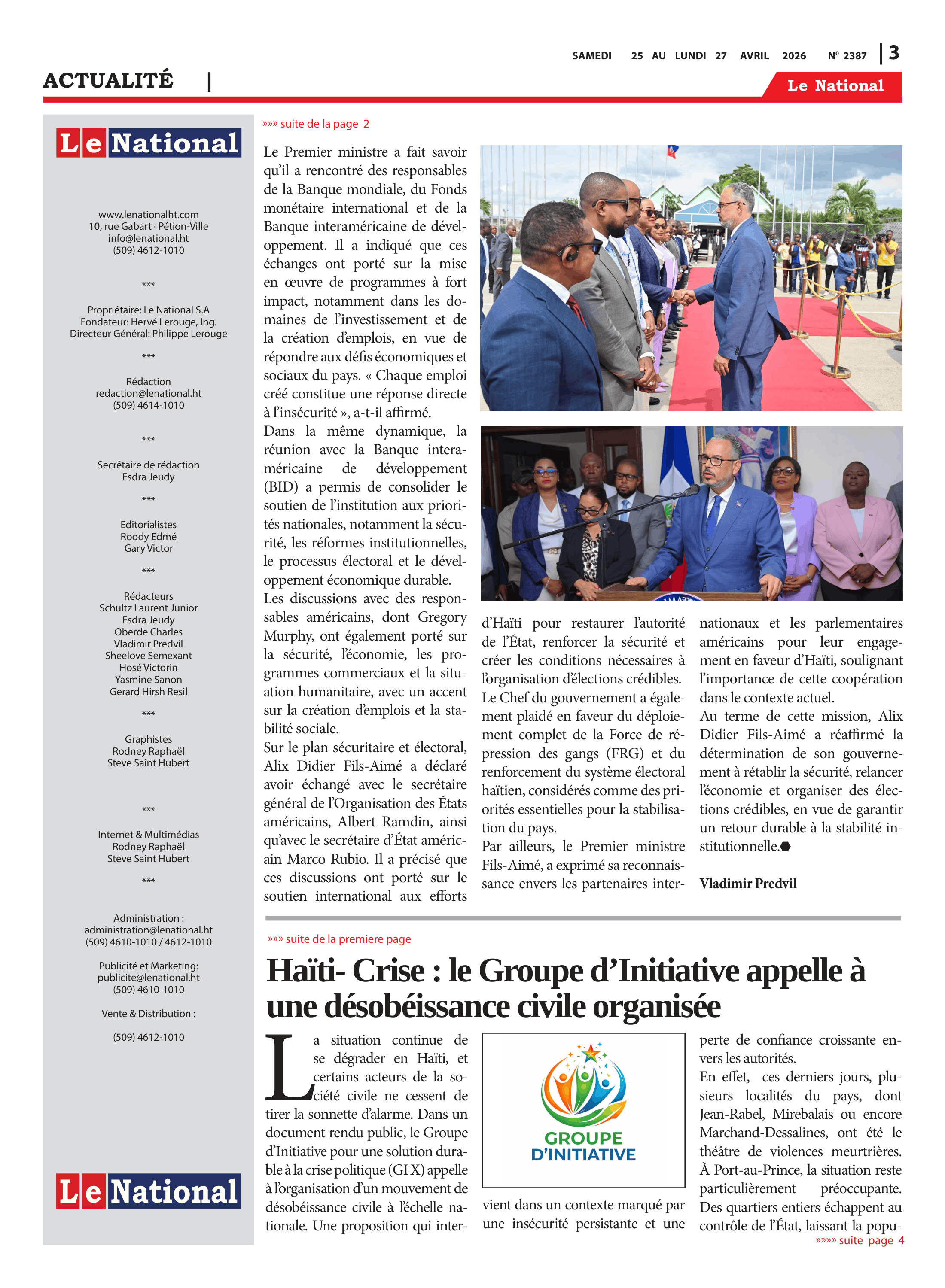 Page 3 de l'édition 2387