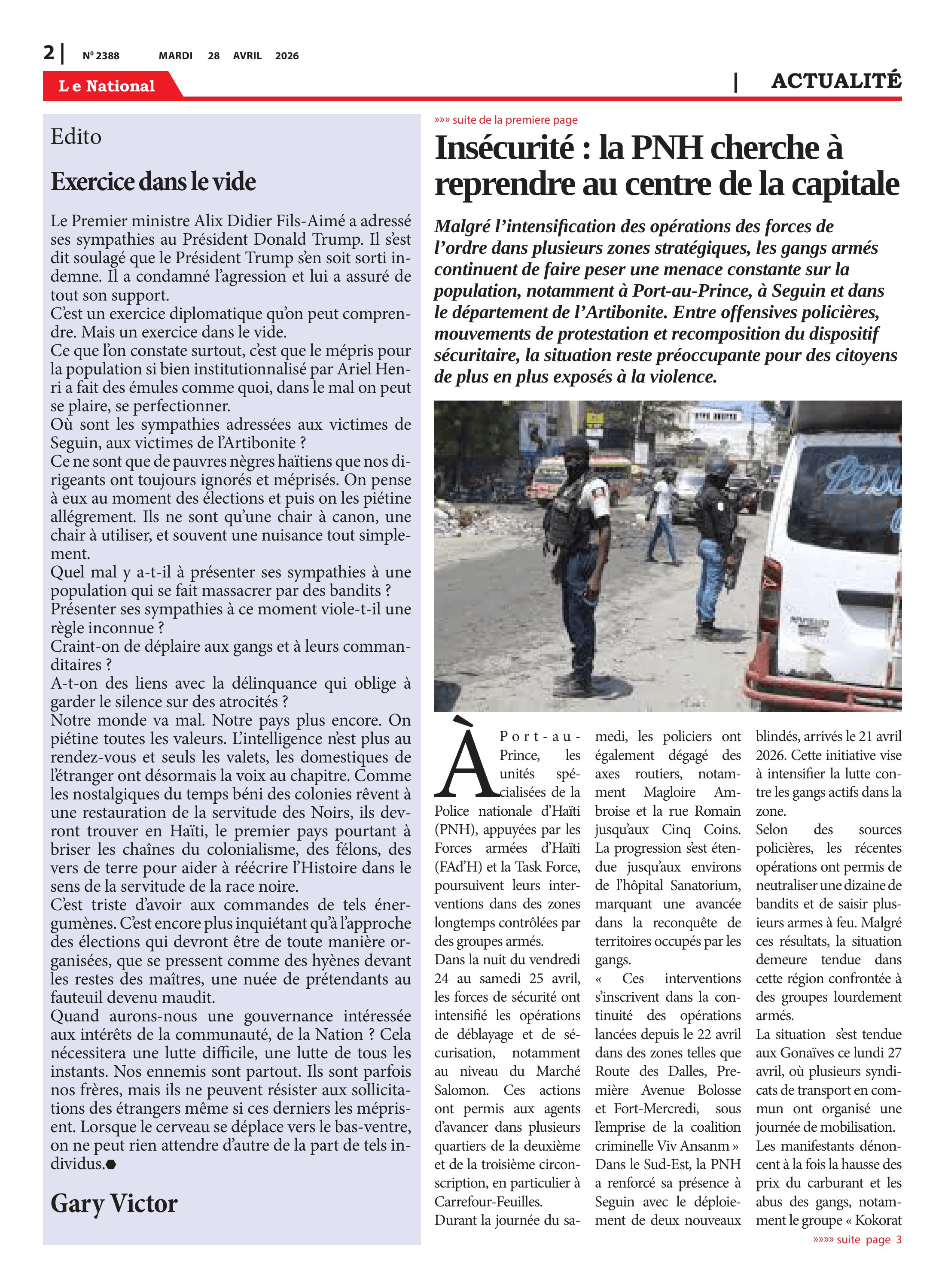 Page 2 de l'édition 2388