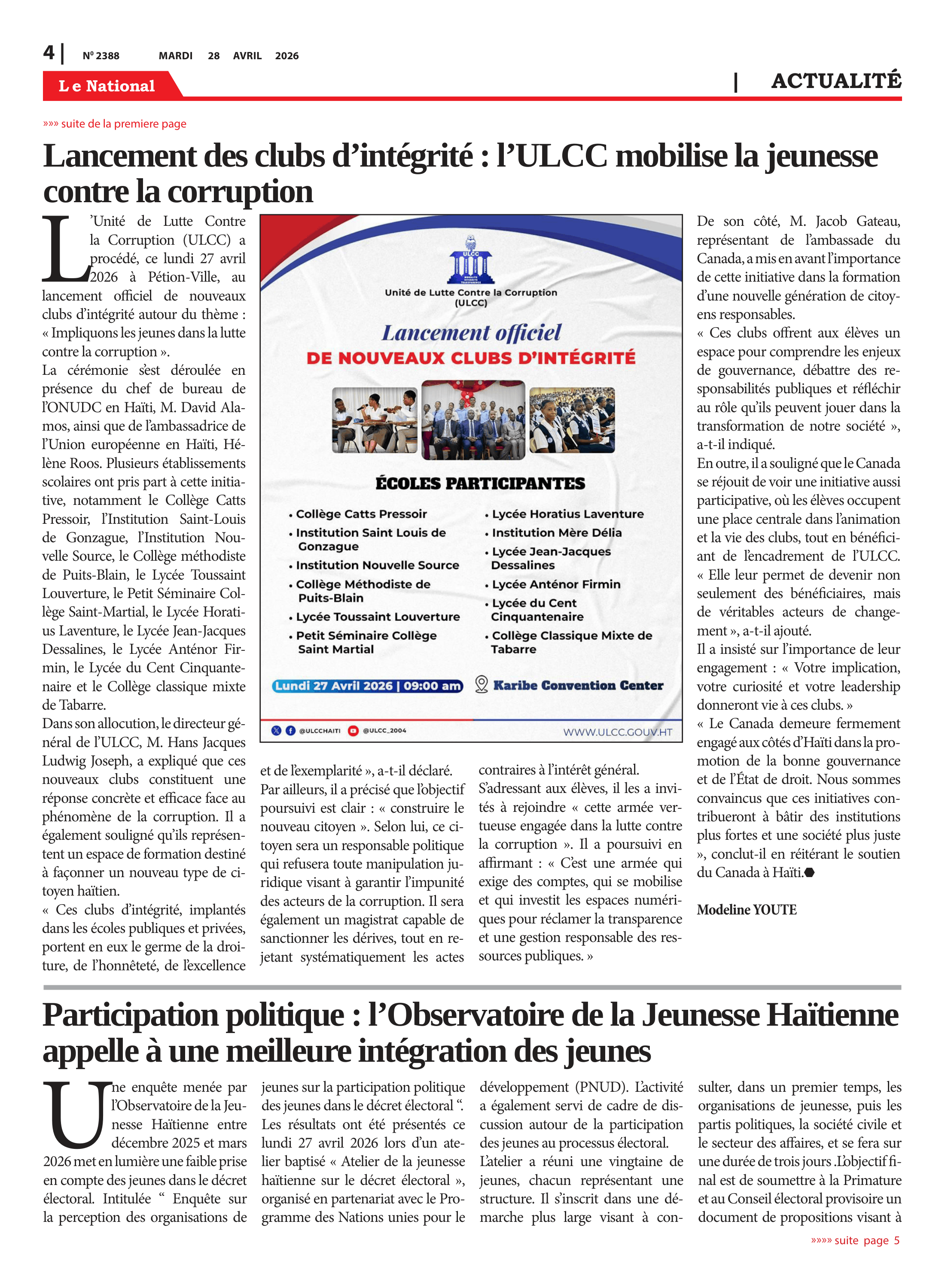 Page 4 de l'édition 2388