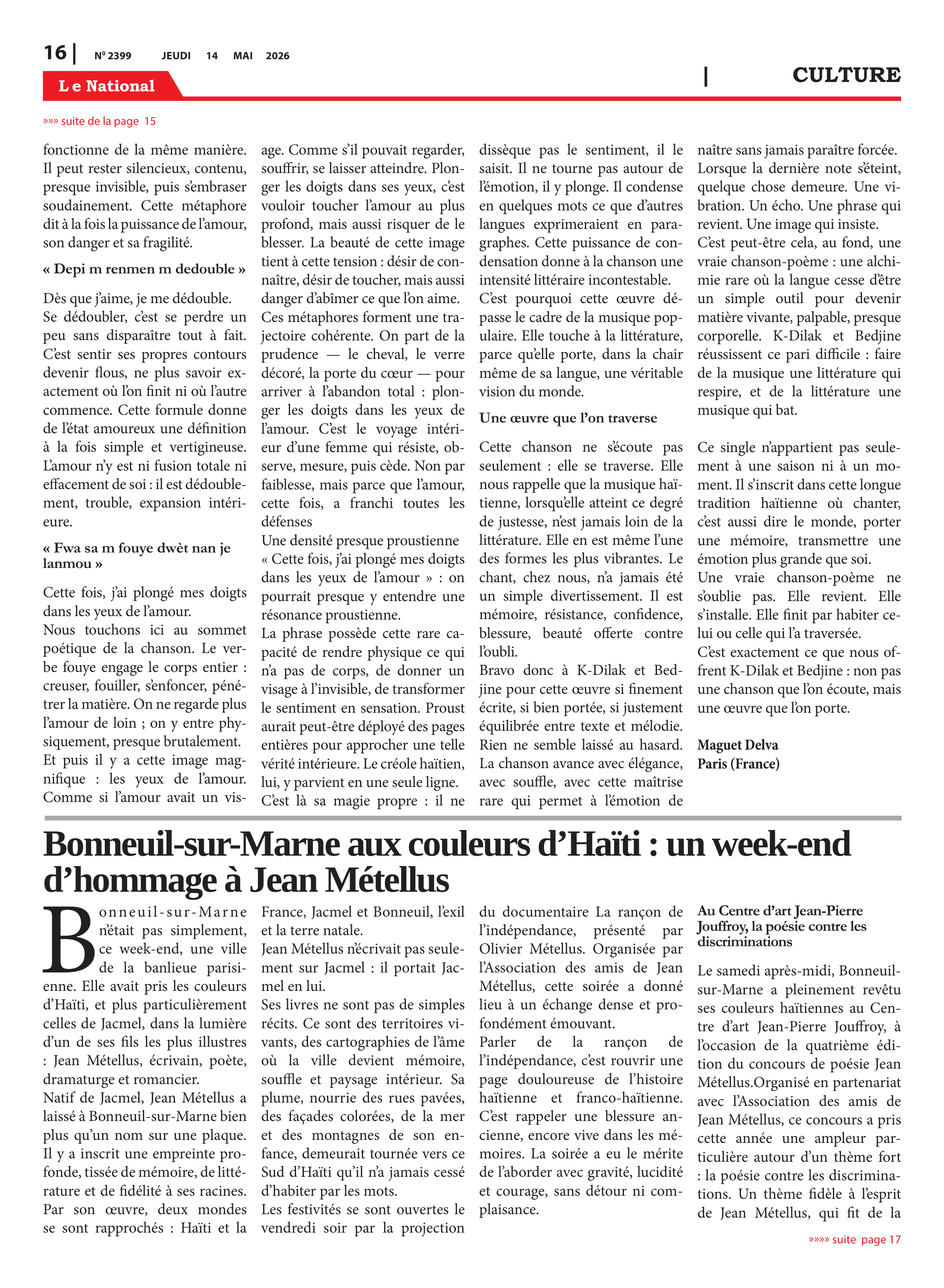 Page 16 de l'édition 2399