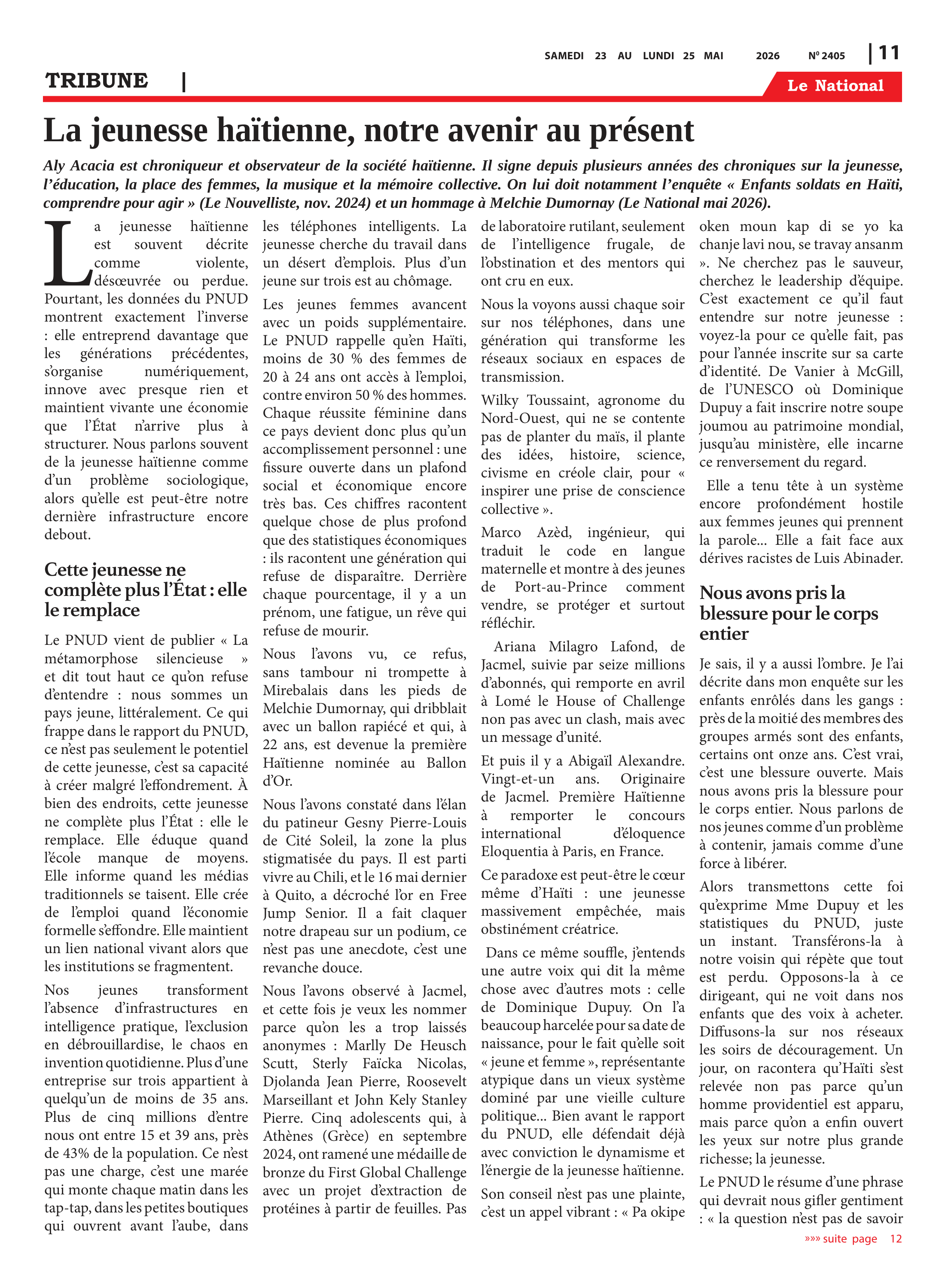 Page 11 de l'édition 2405