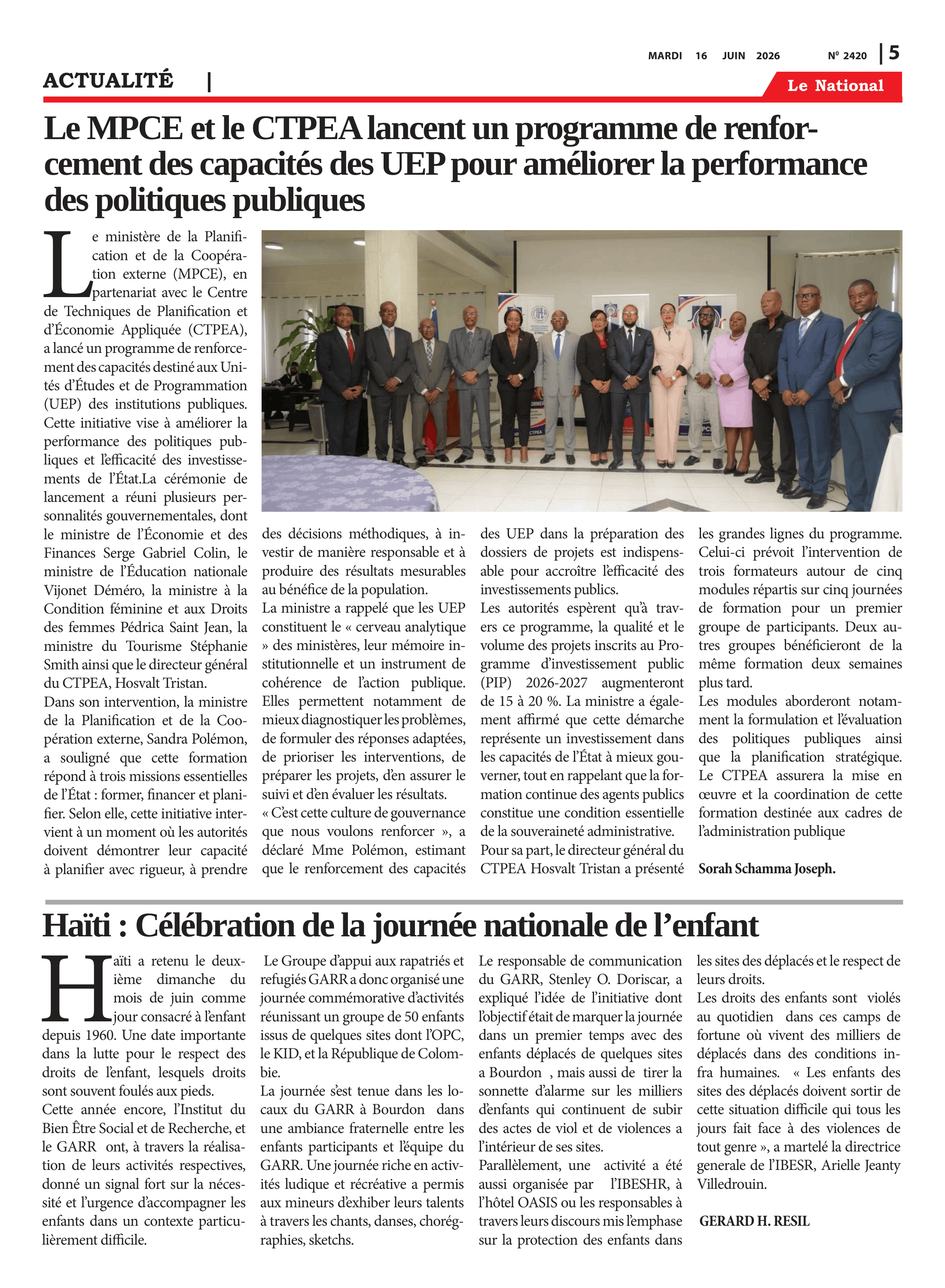 Page 5 de l'édition 2420