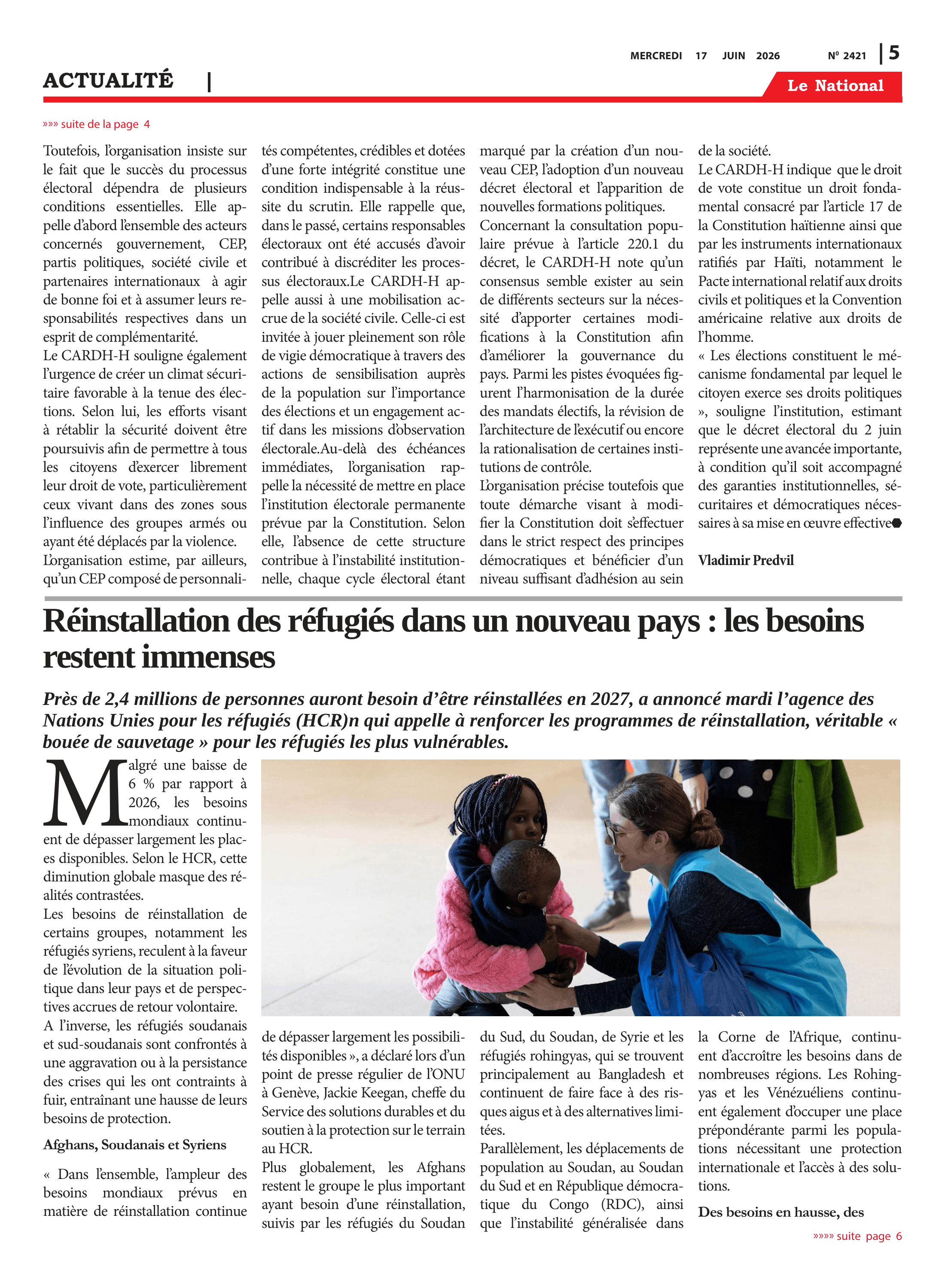 Page 5 de l'édition 2421
