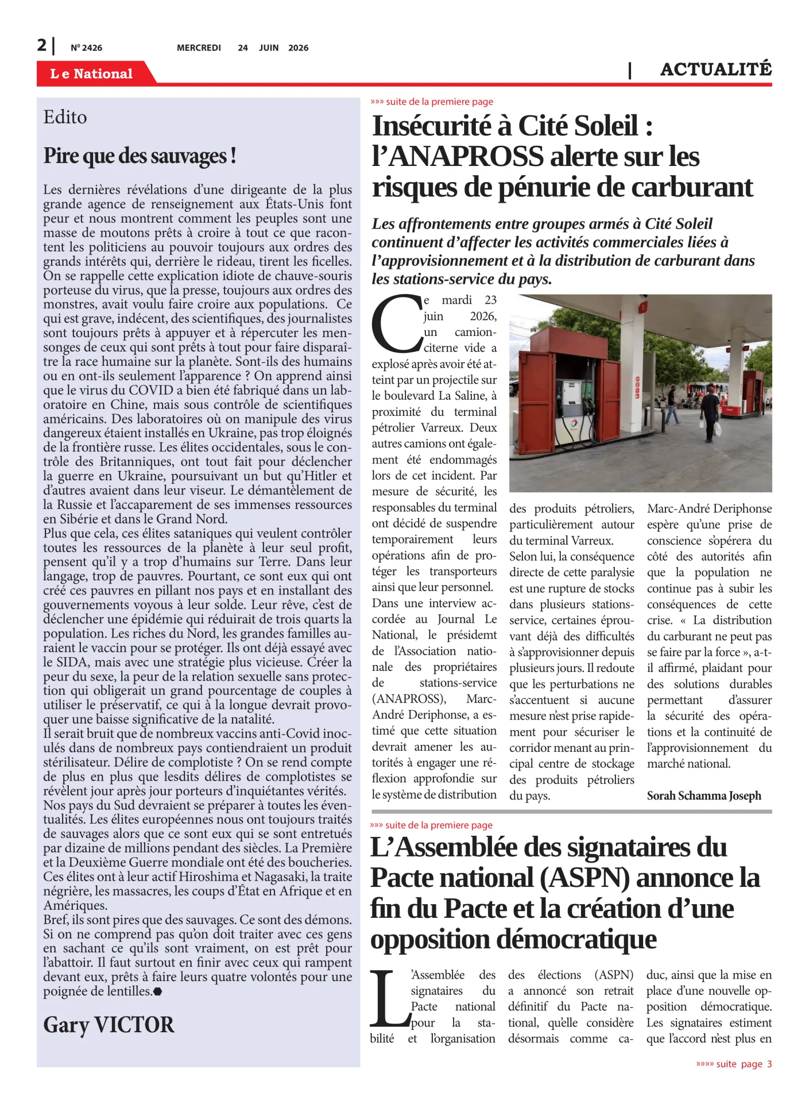 Page 2 de l'édition 2426