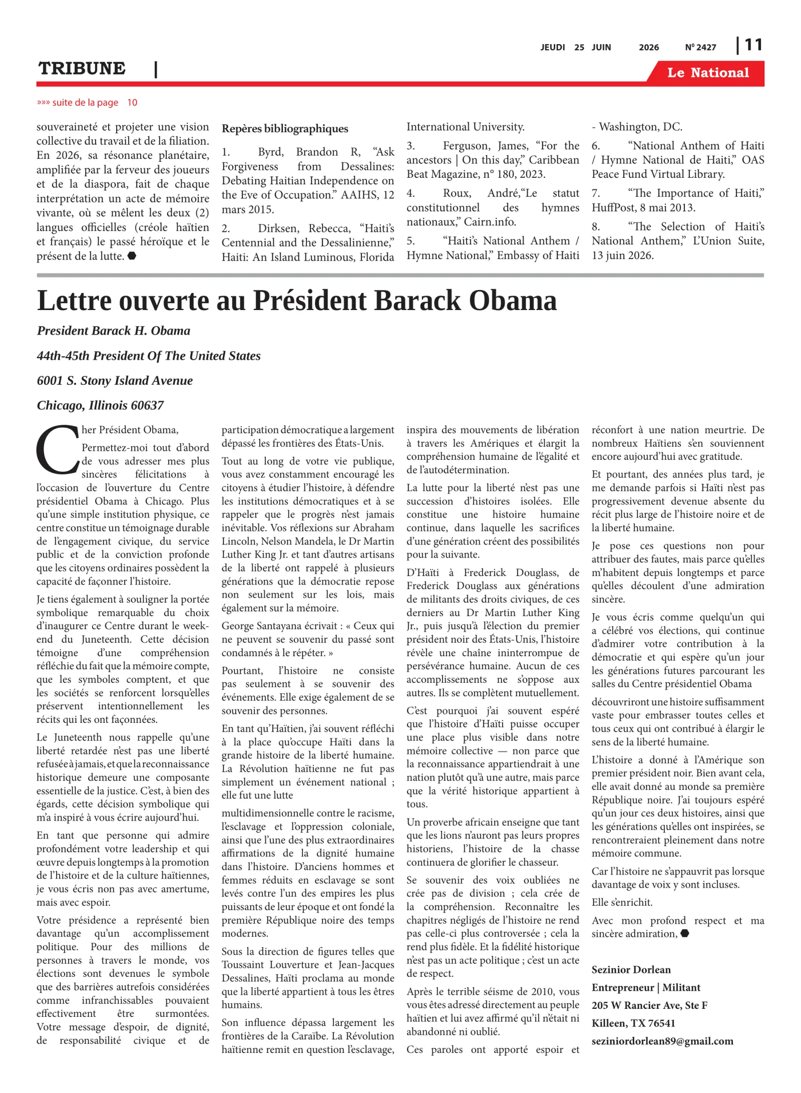 Page 11 de l'édition 2427