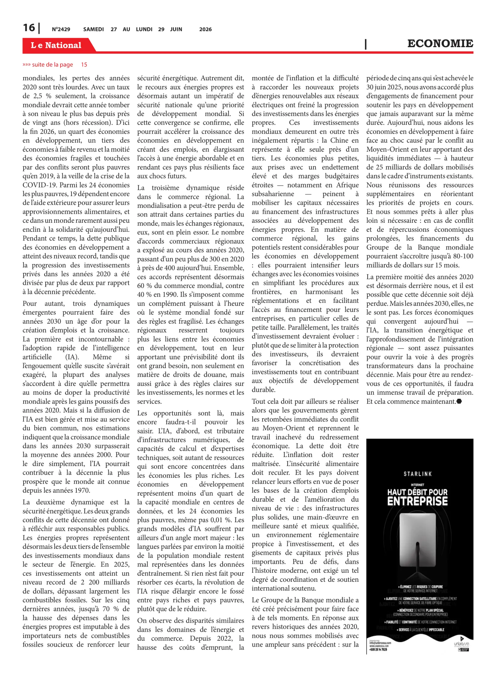 Page 16 de l'édition 2430
