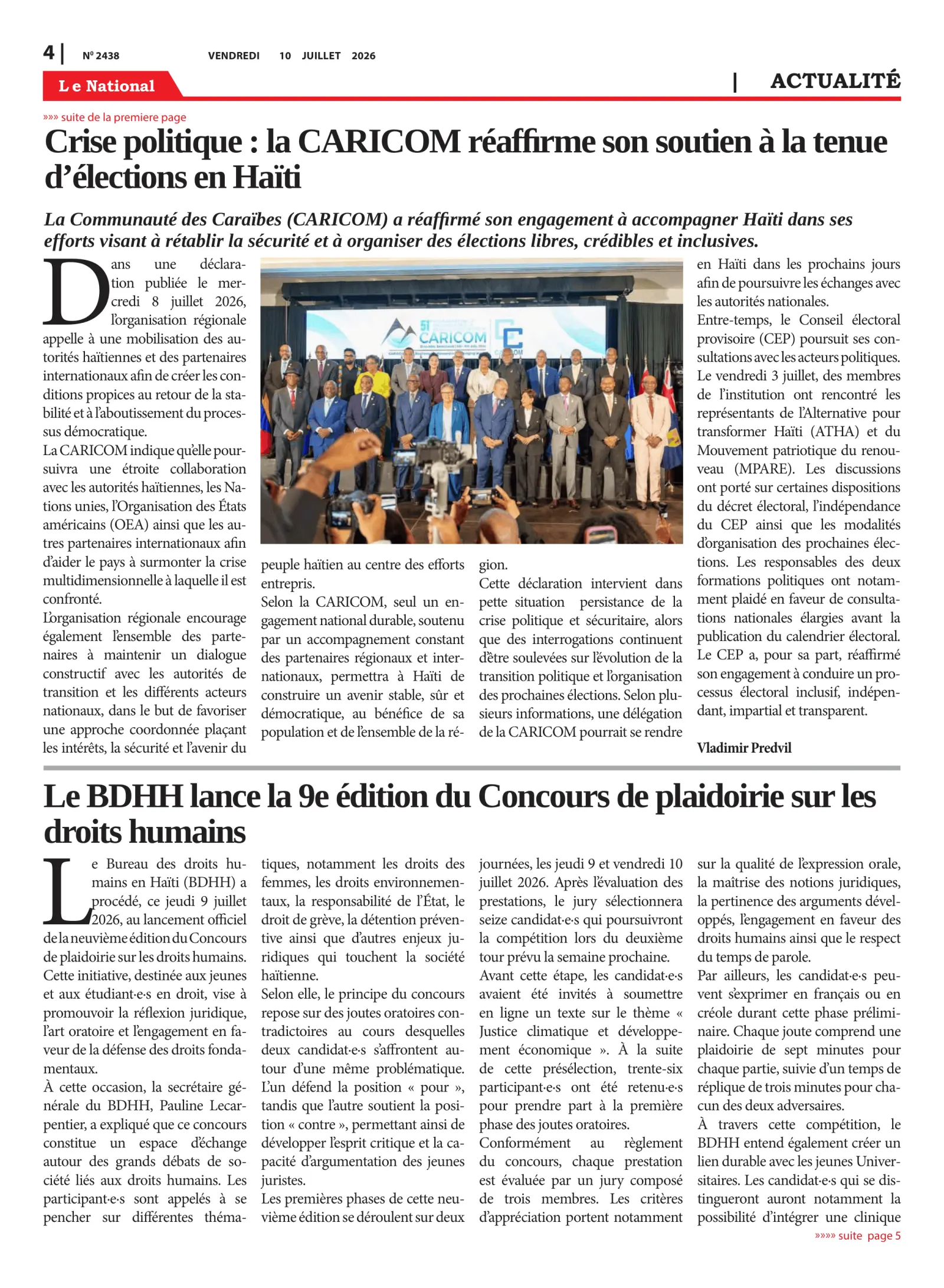Page 4 de l'édition 2438