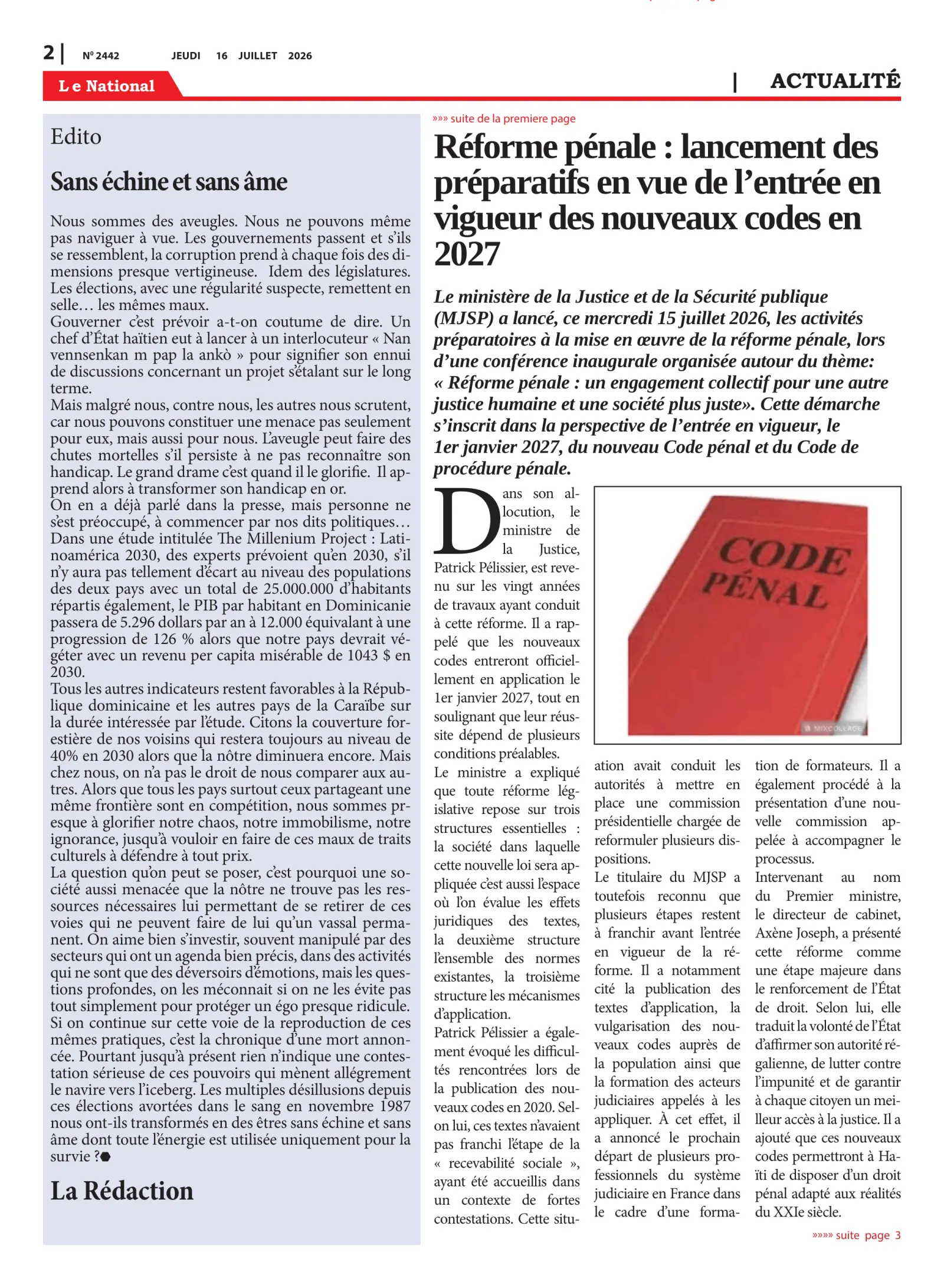 Page 2 de l'édition 2442