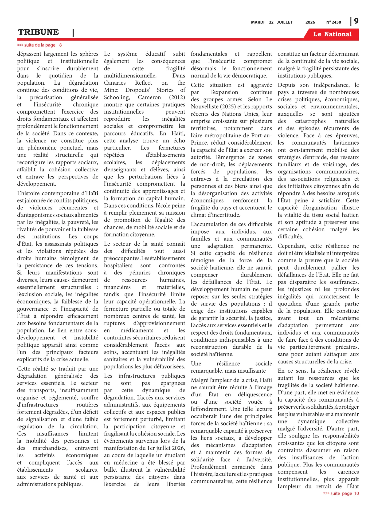 Page 9 de l'édition 2450