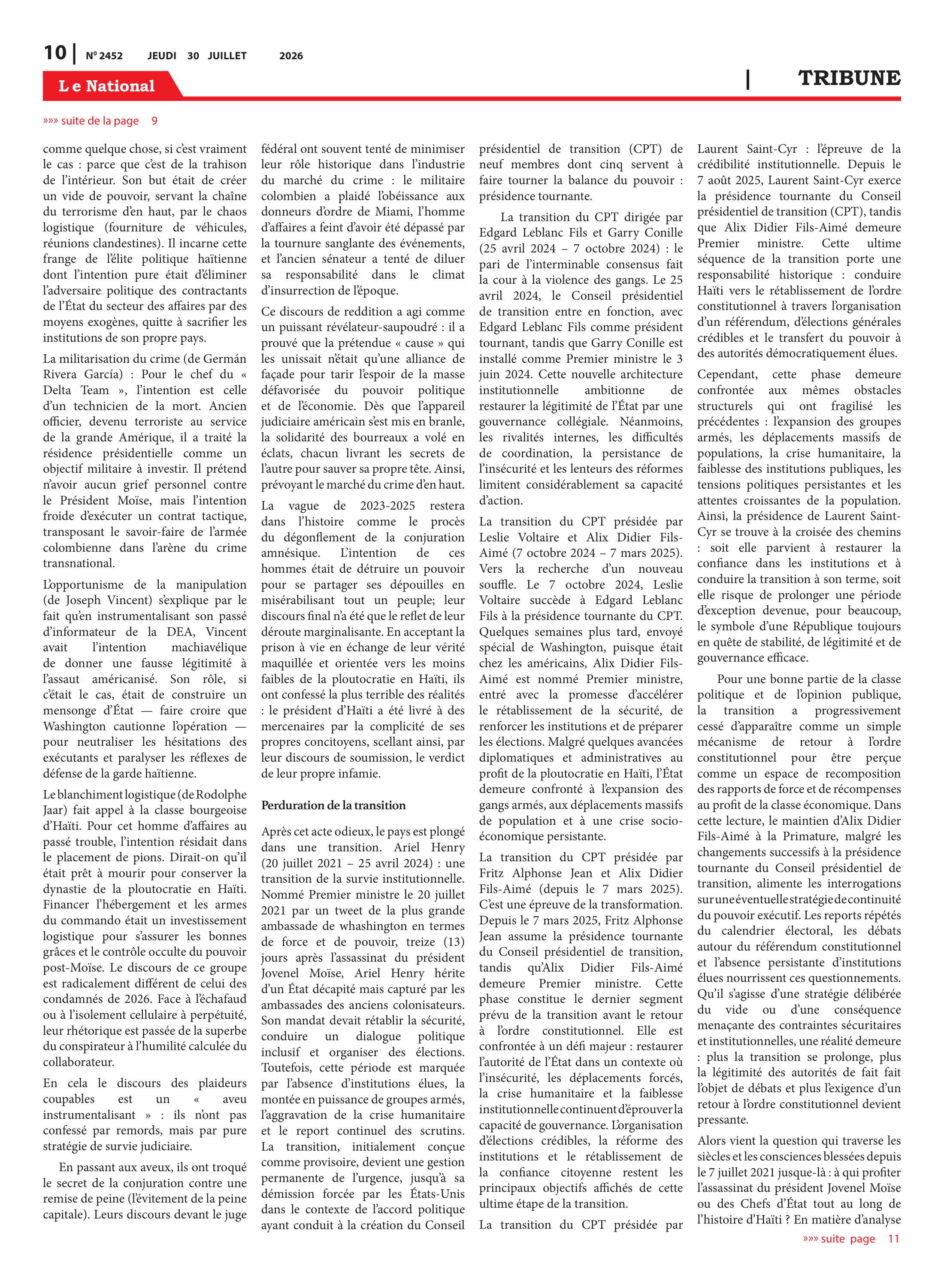 Page 10 de l'édition 2452