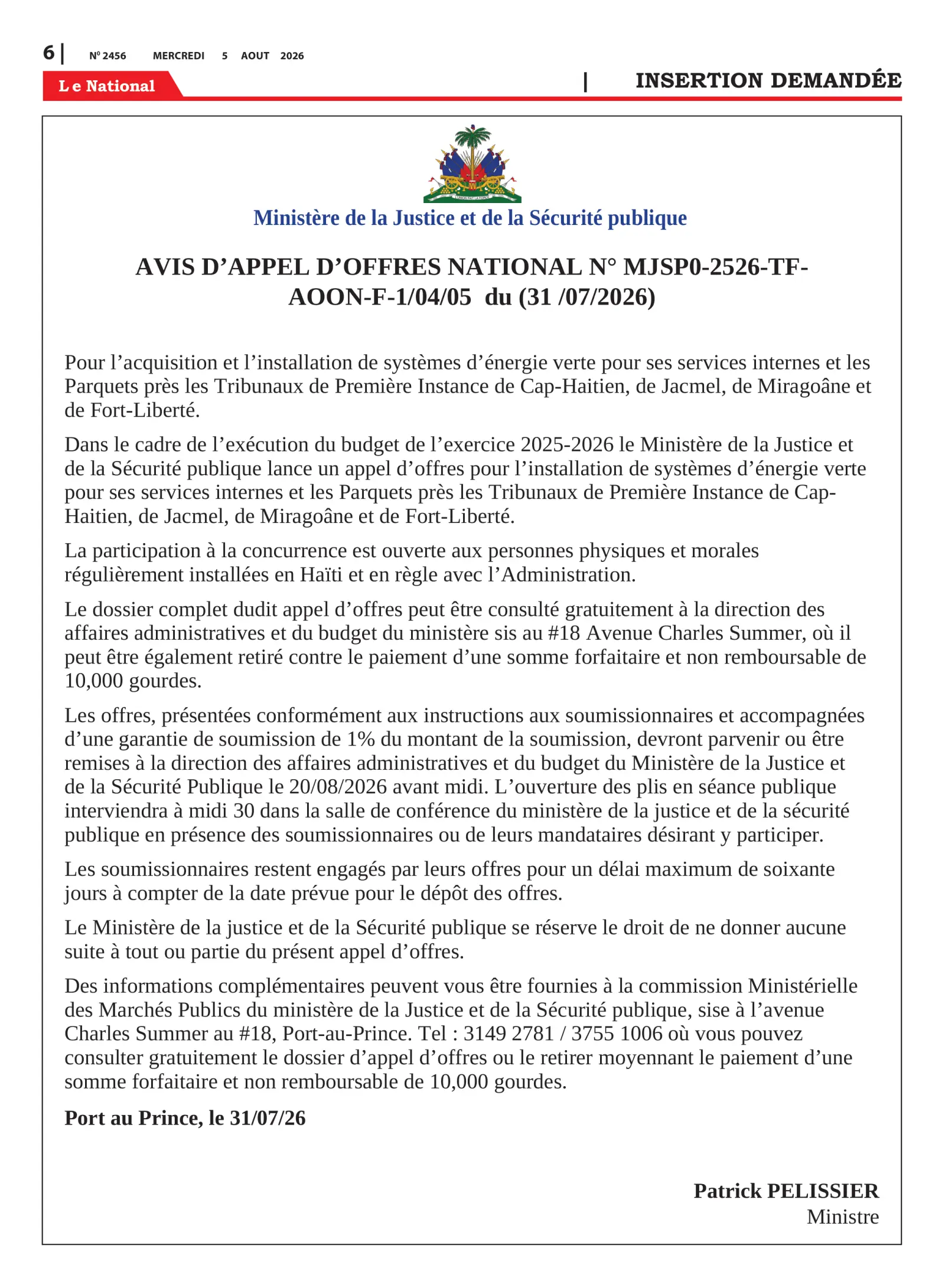 Page 6 de l'édition 2456