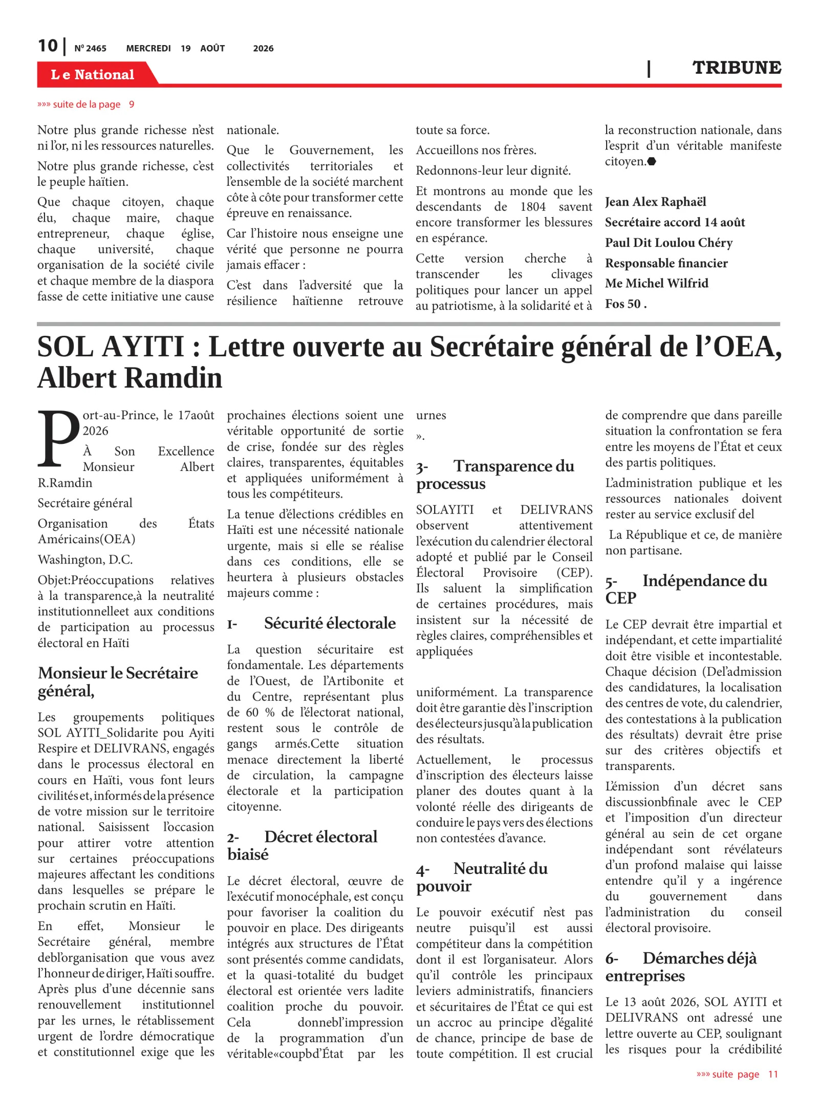 Page 10 de l'édition 2465