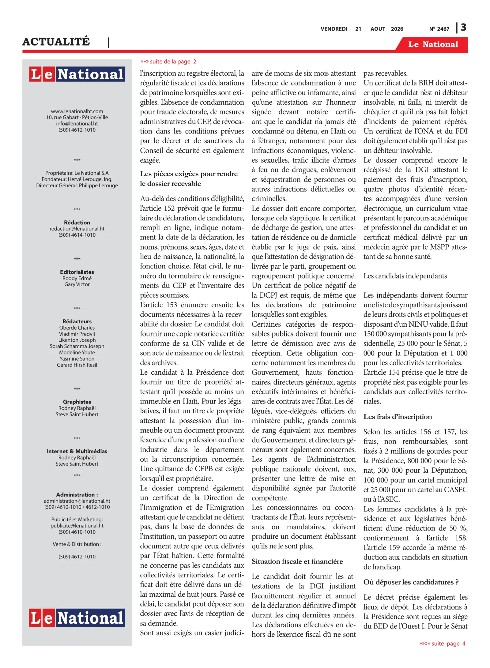 Page 3 de l'édition 2467