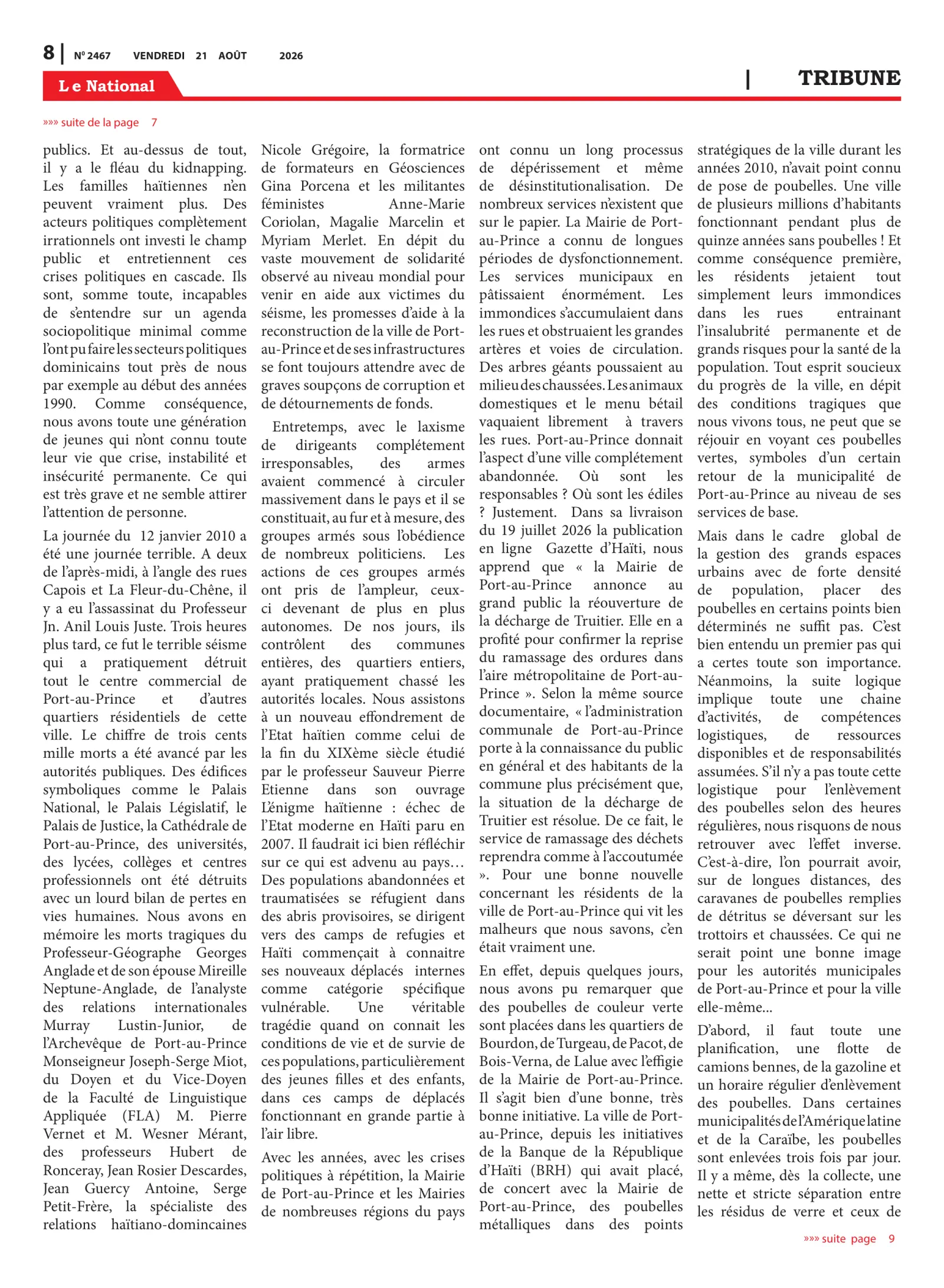Page 8 de l'édition 2467
