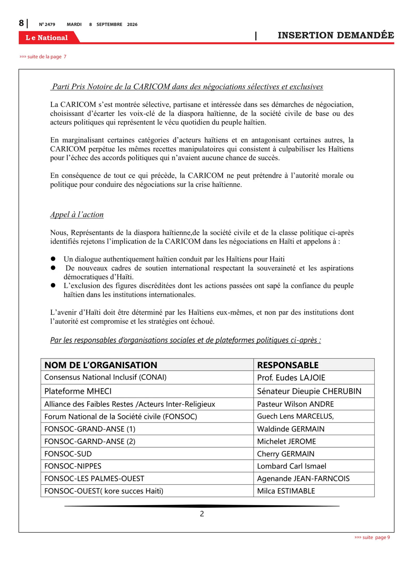 Page 8 de l'édition 2479