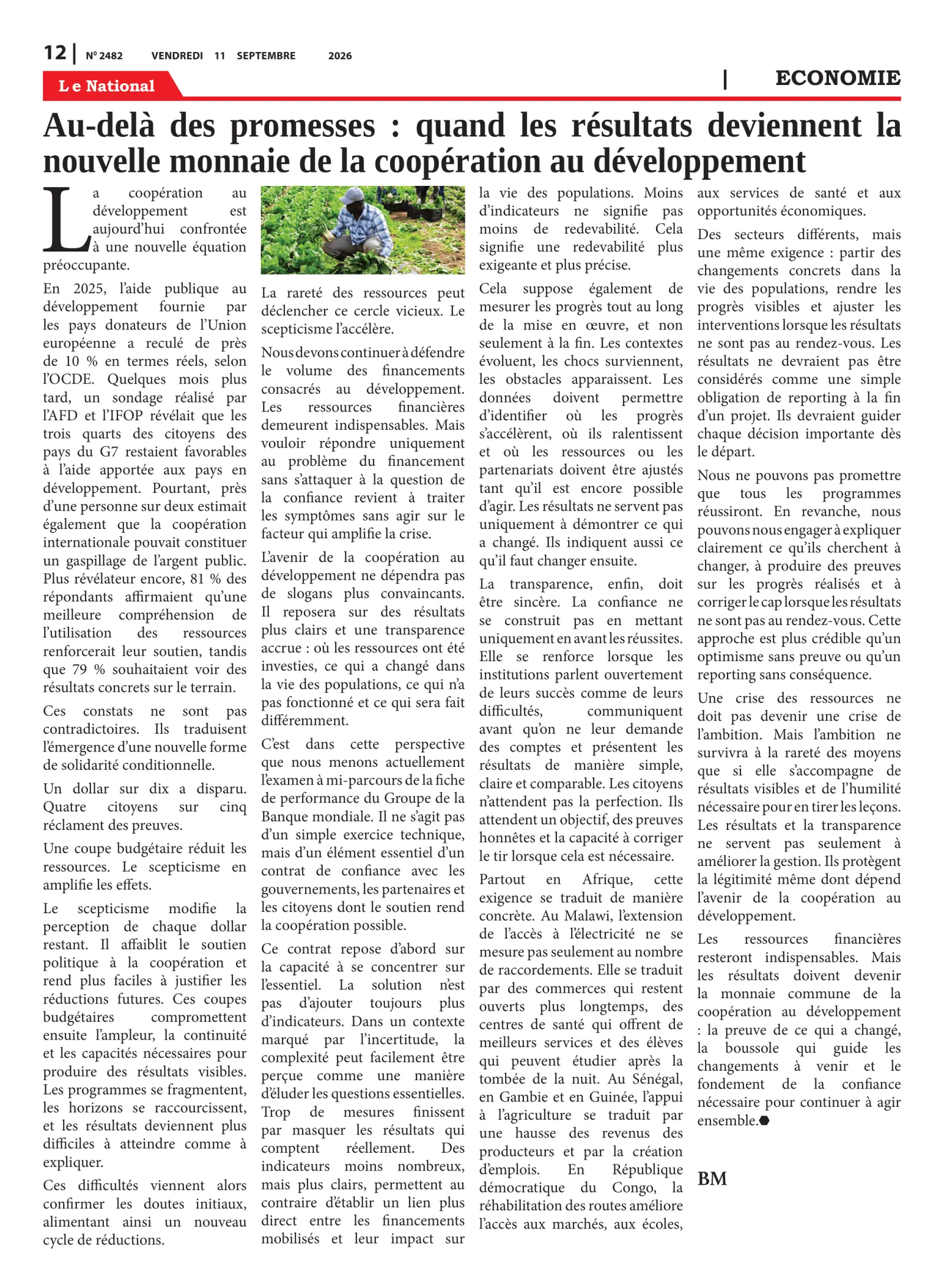 Page 12 de l'édition 2482