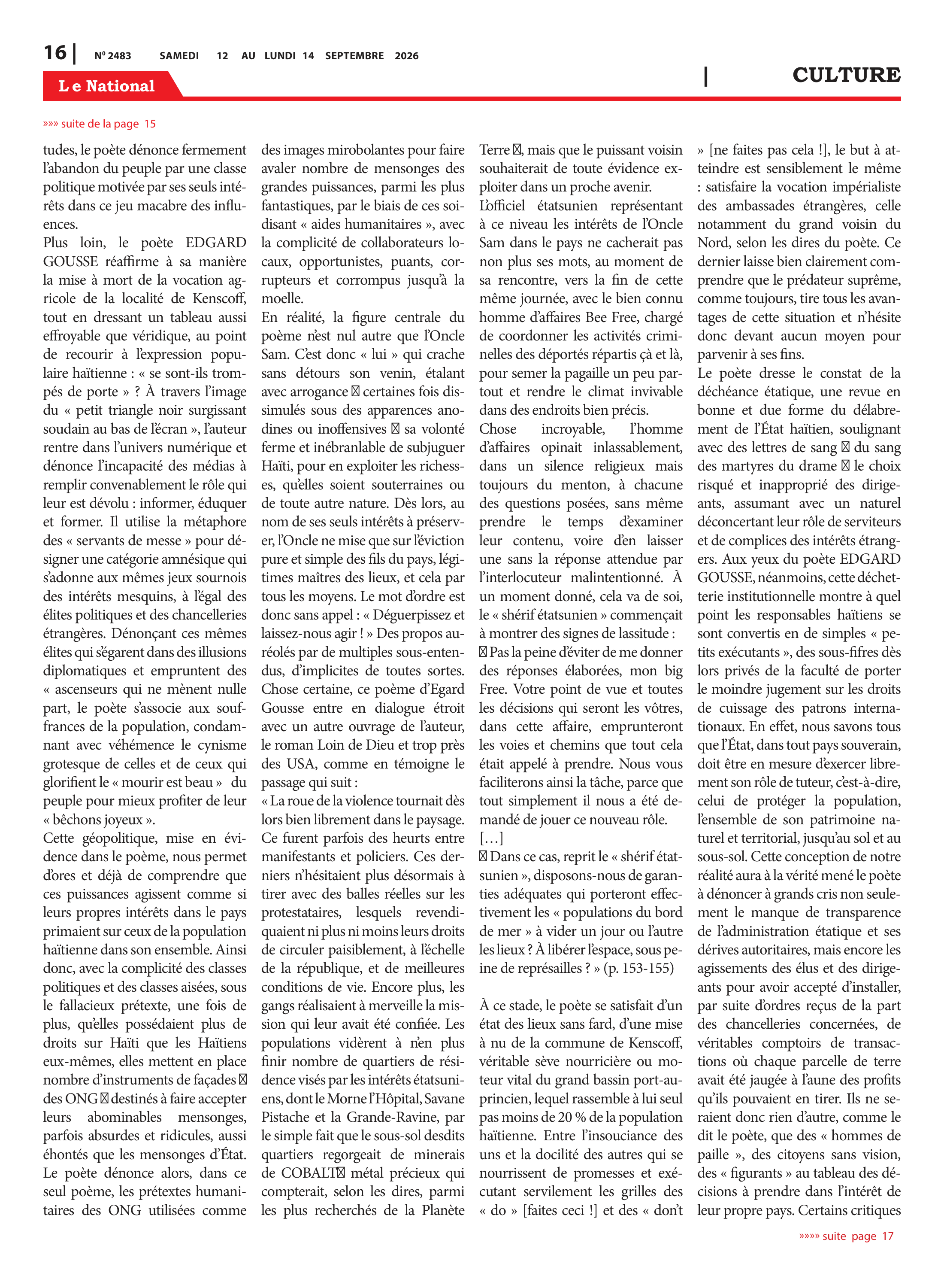 Page 16 de l'édition 2483