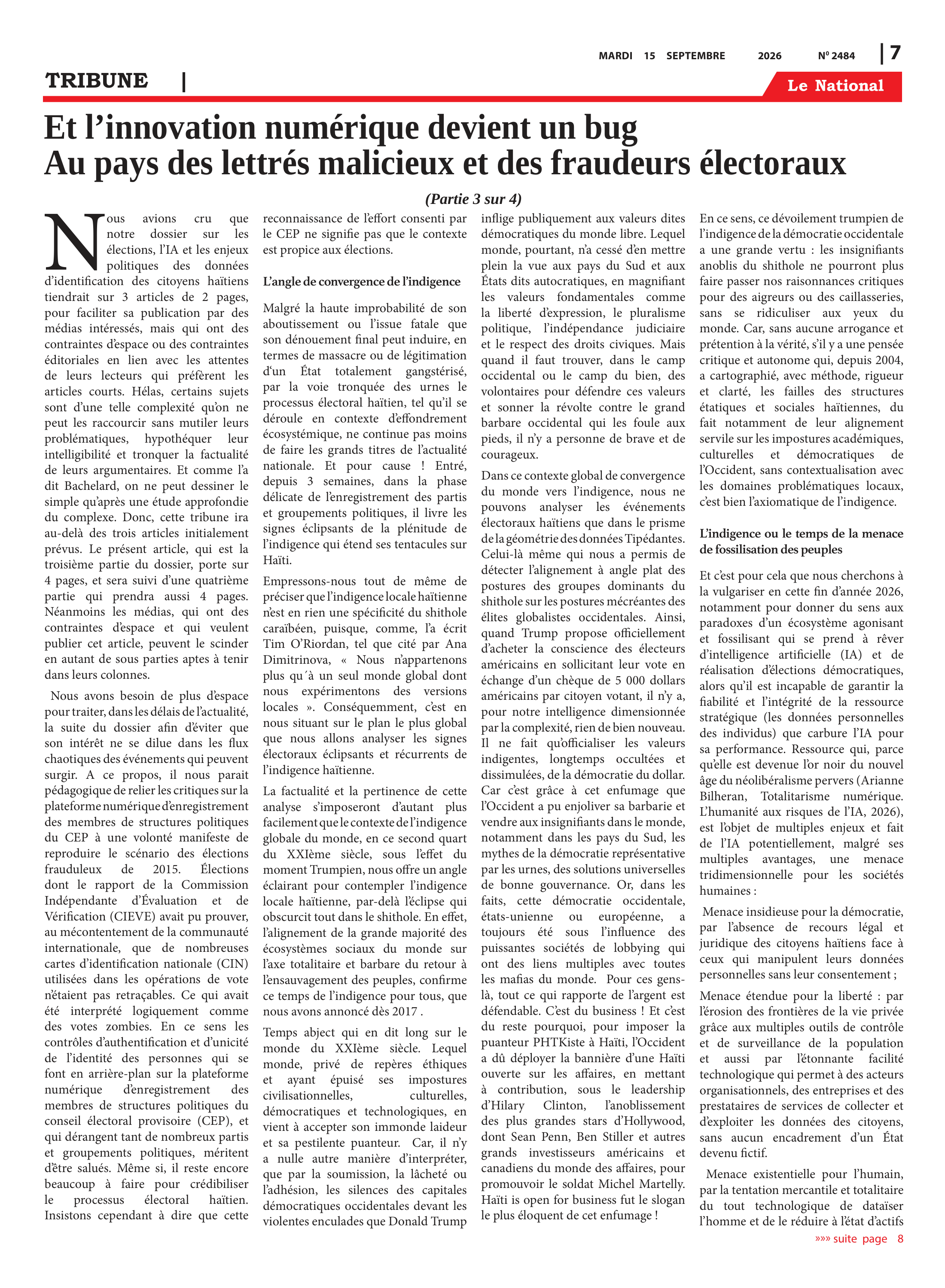 Page 7 de l'édition 2484