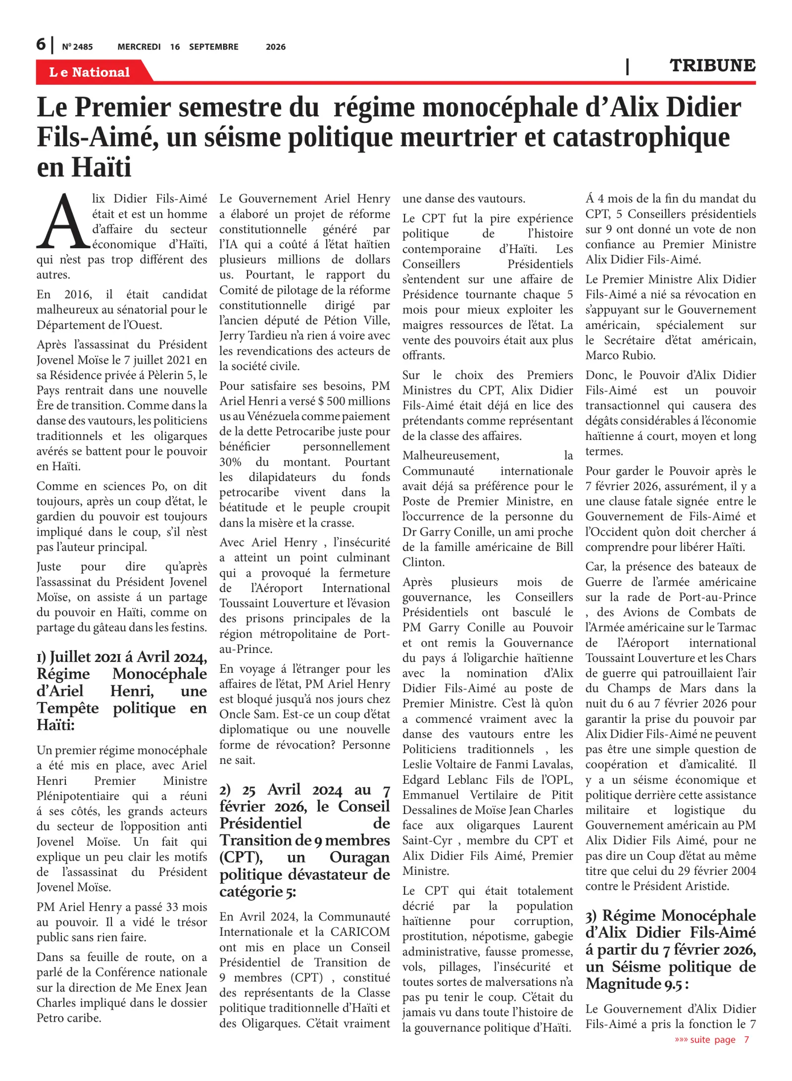 Page 6 de l'édition 2485