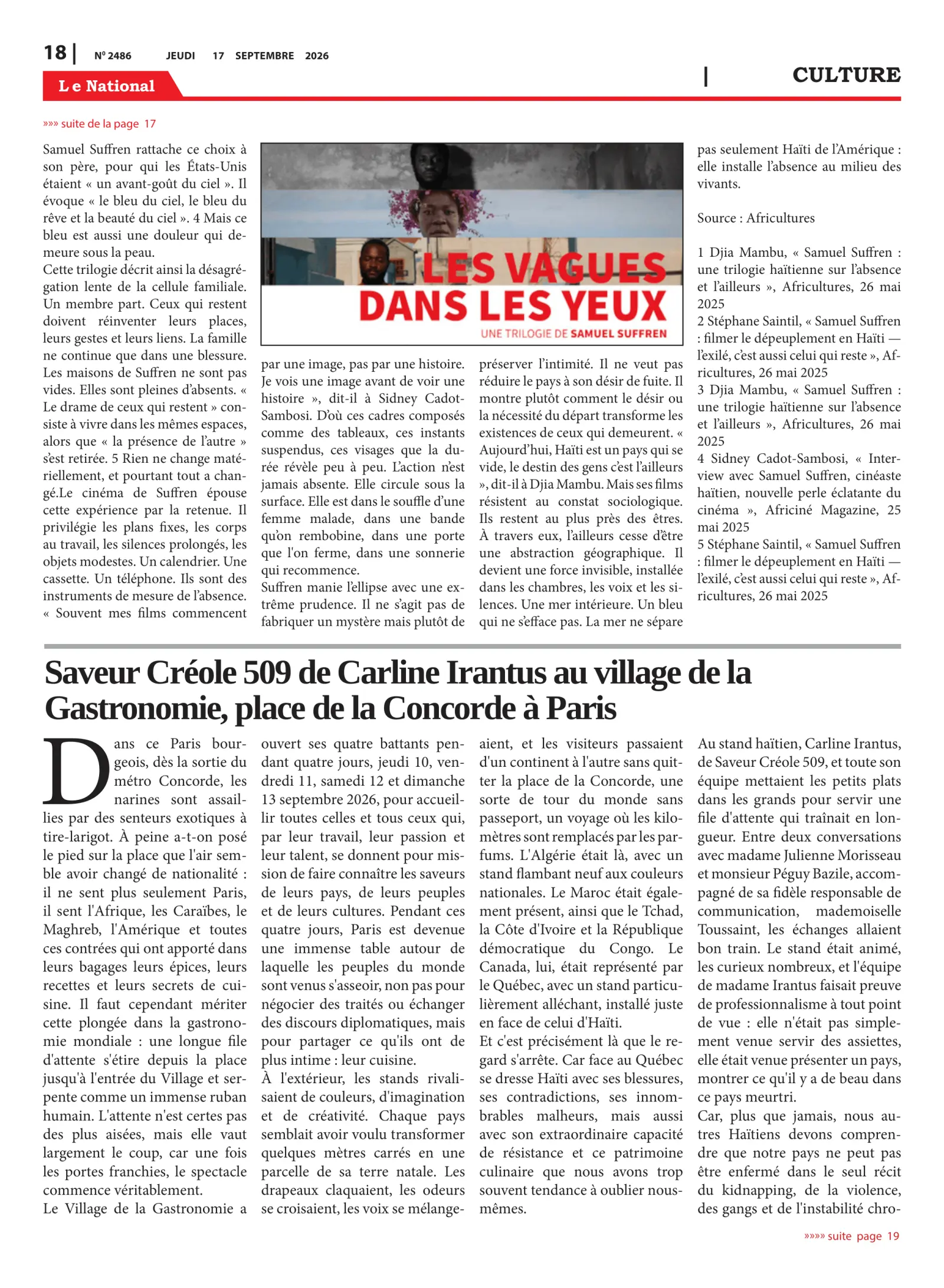 Page 18 de l'édition 2486