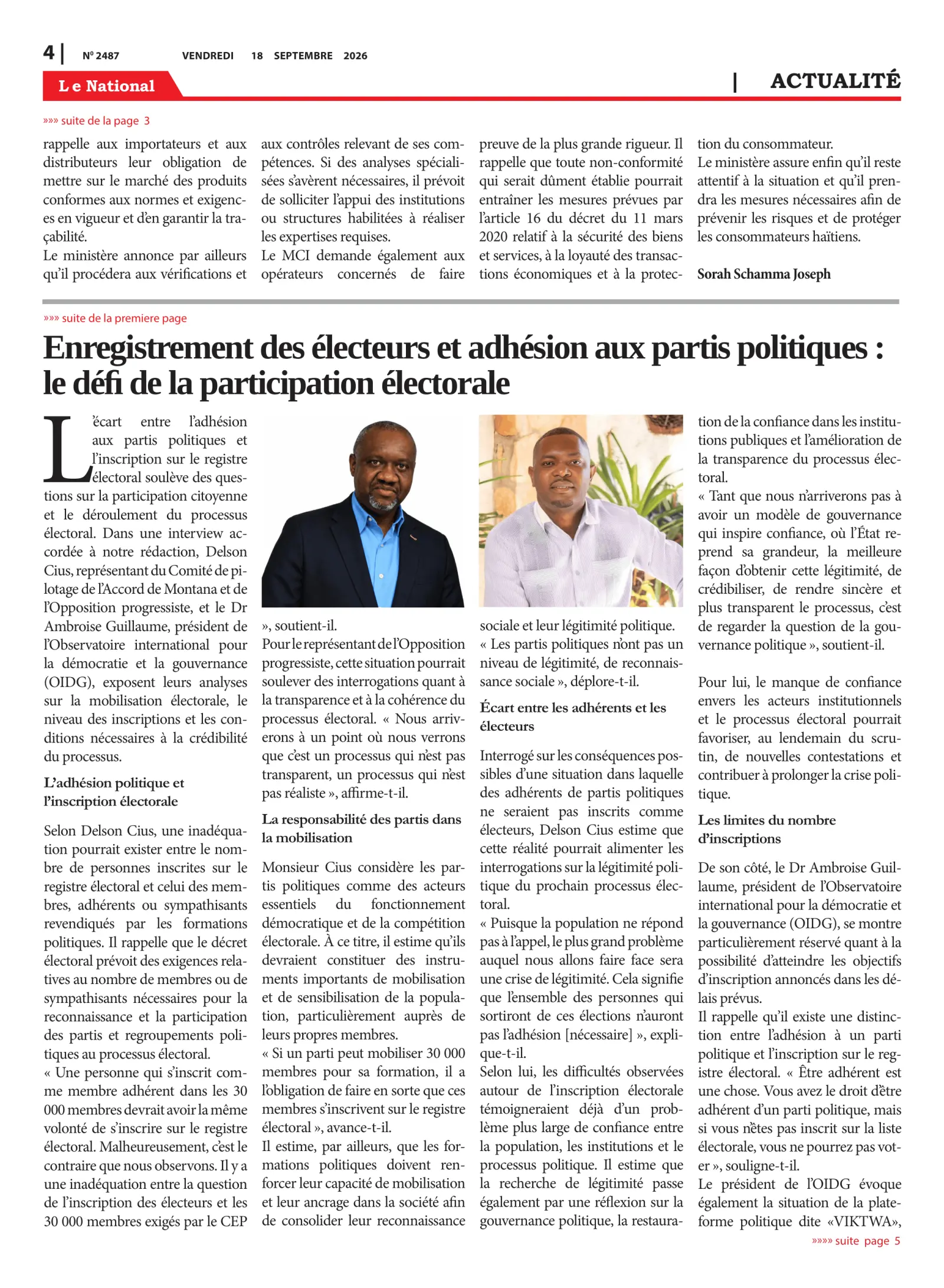 Page 4 de l'édition 2487