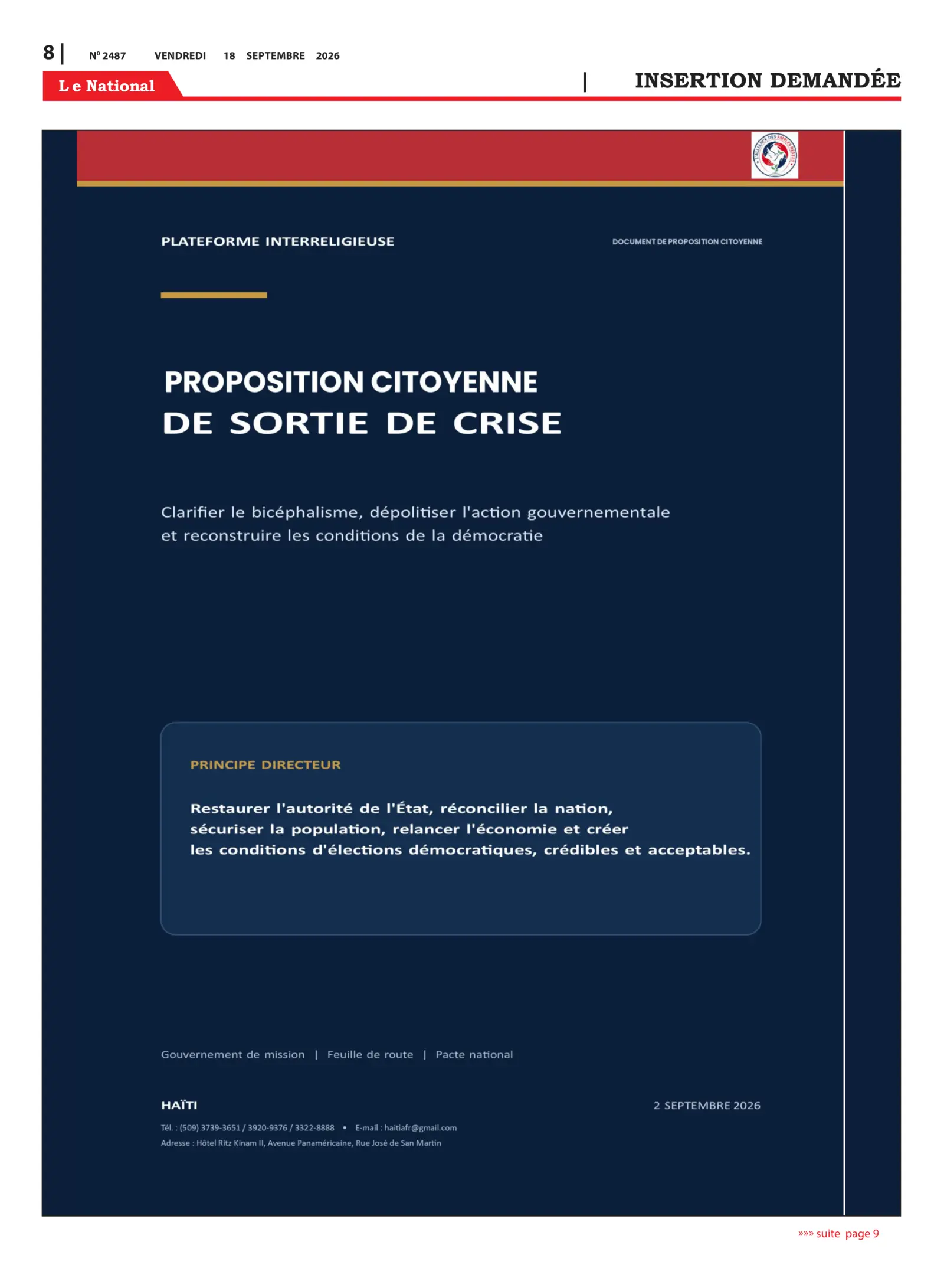 Page 8 de l'édition 2487