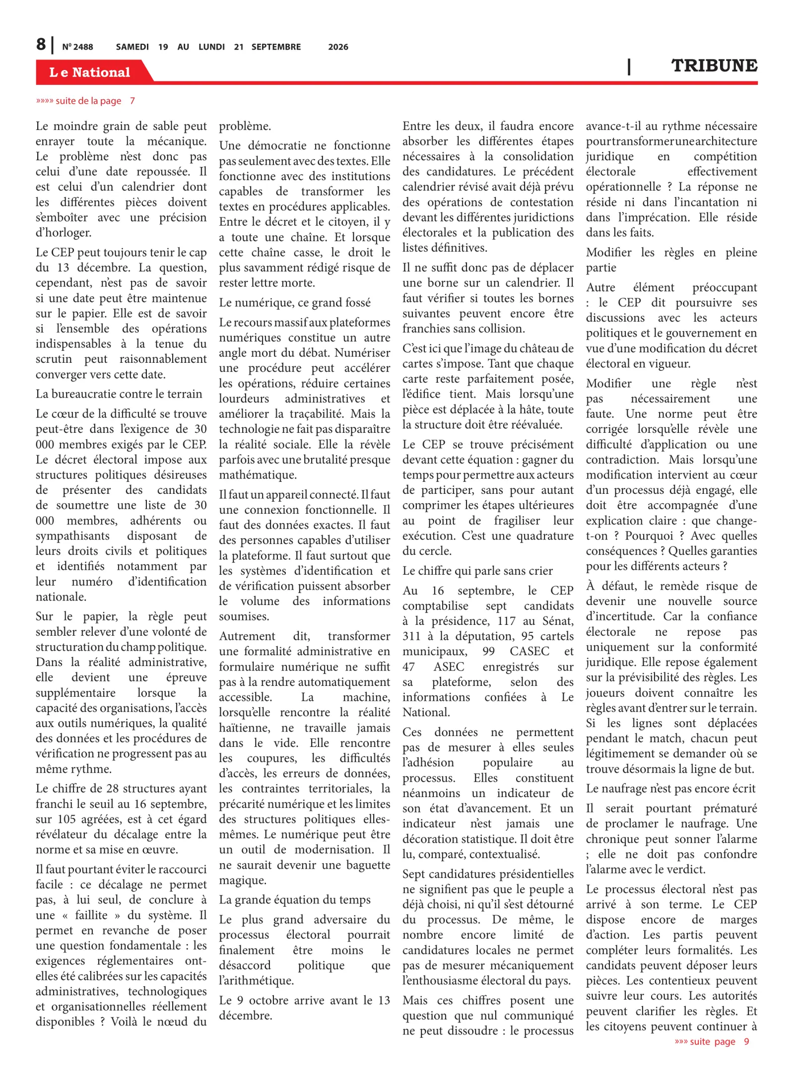 Page 8 de l'édition 2488