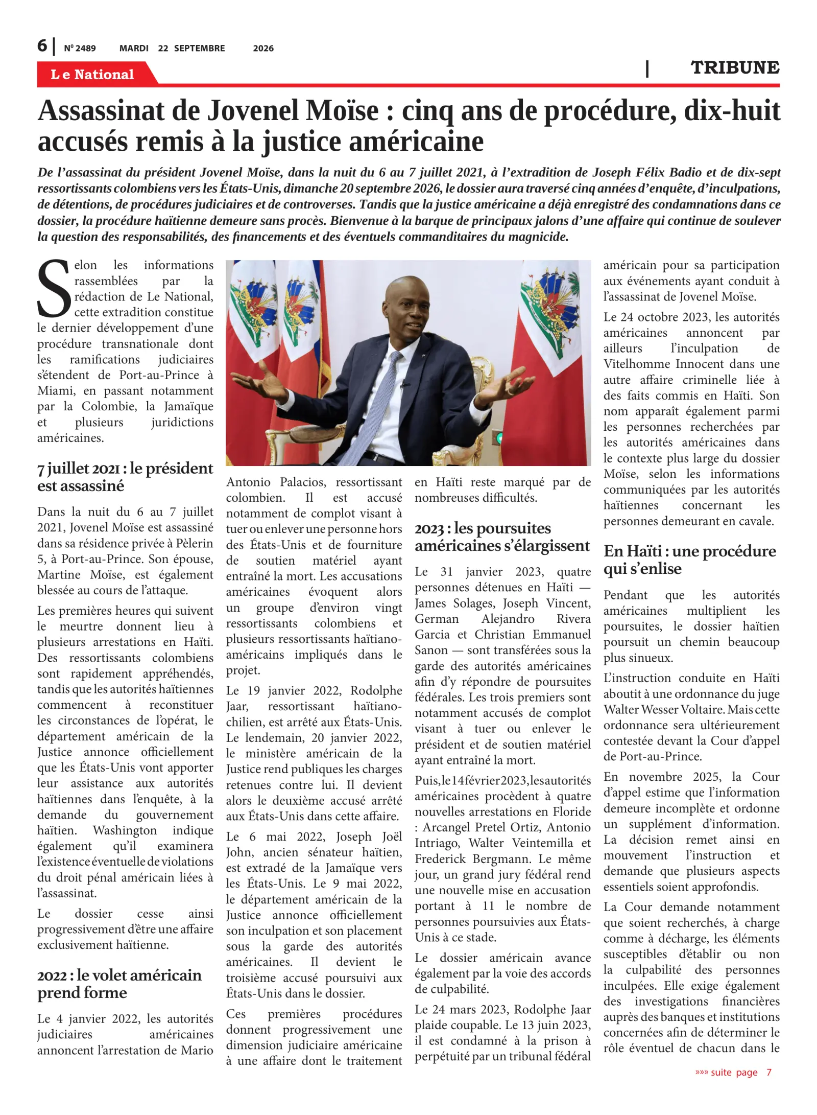 Page 6 de l'édition 2489
